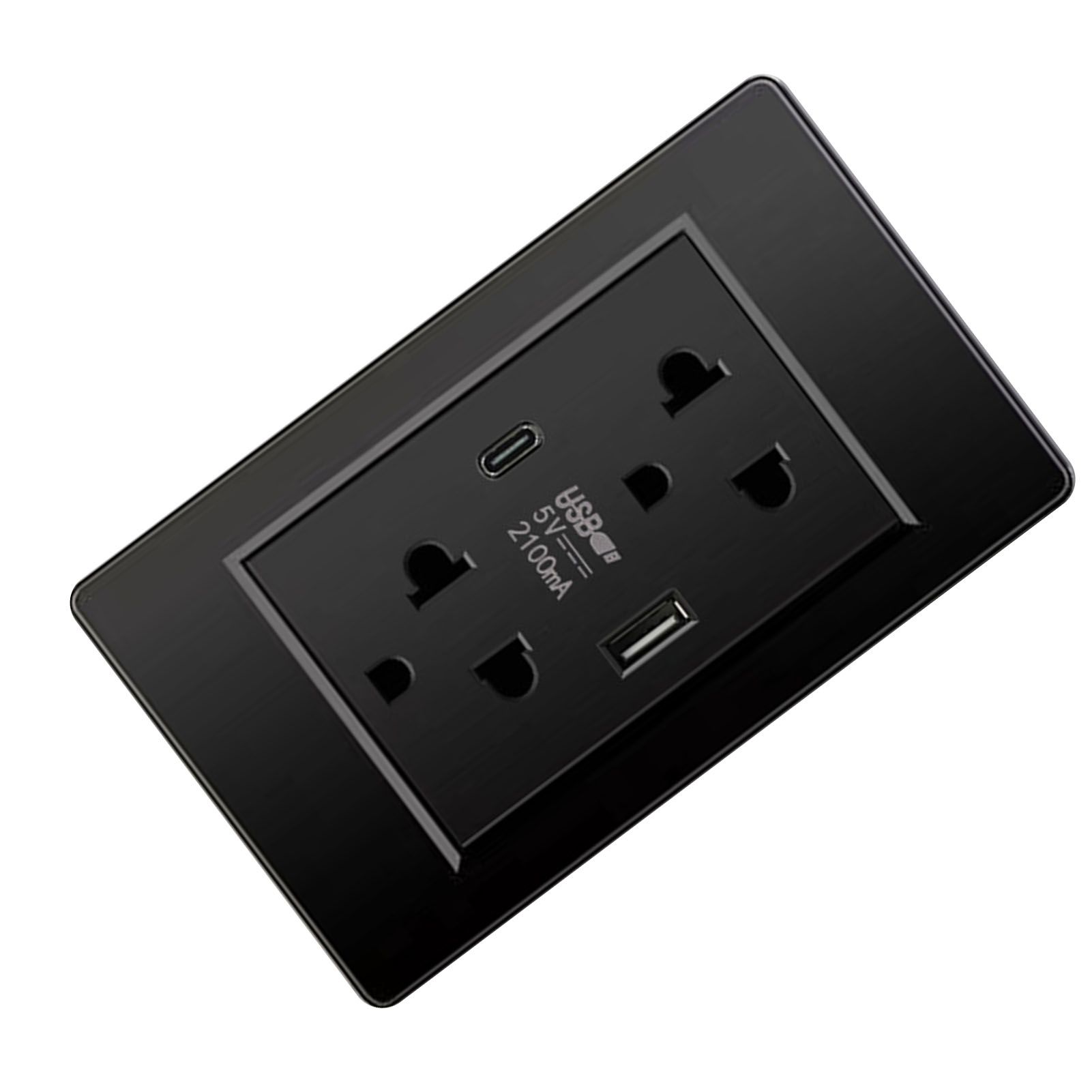 Thailand Type Electrical Wall Receptacle Outlet Space Saving USB Type C Wall view 6