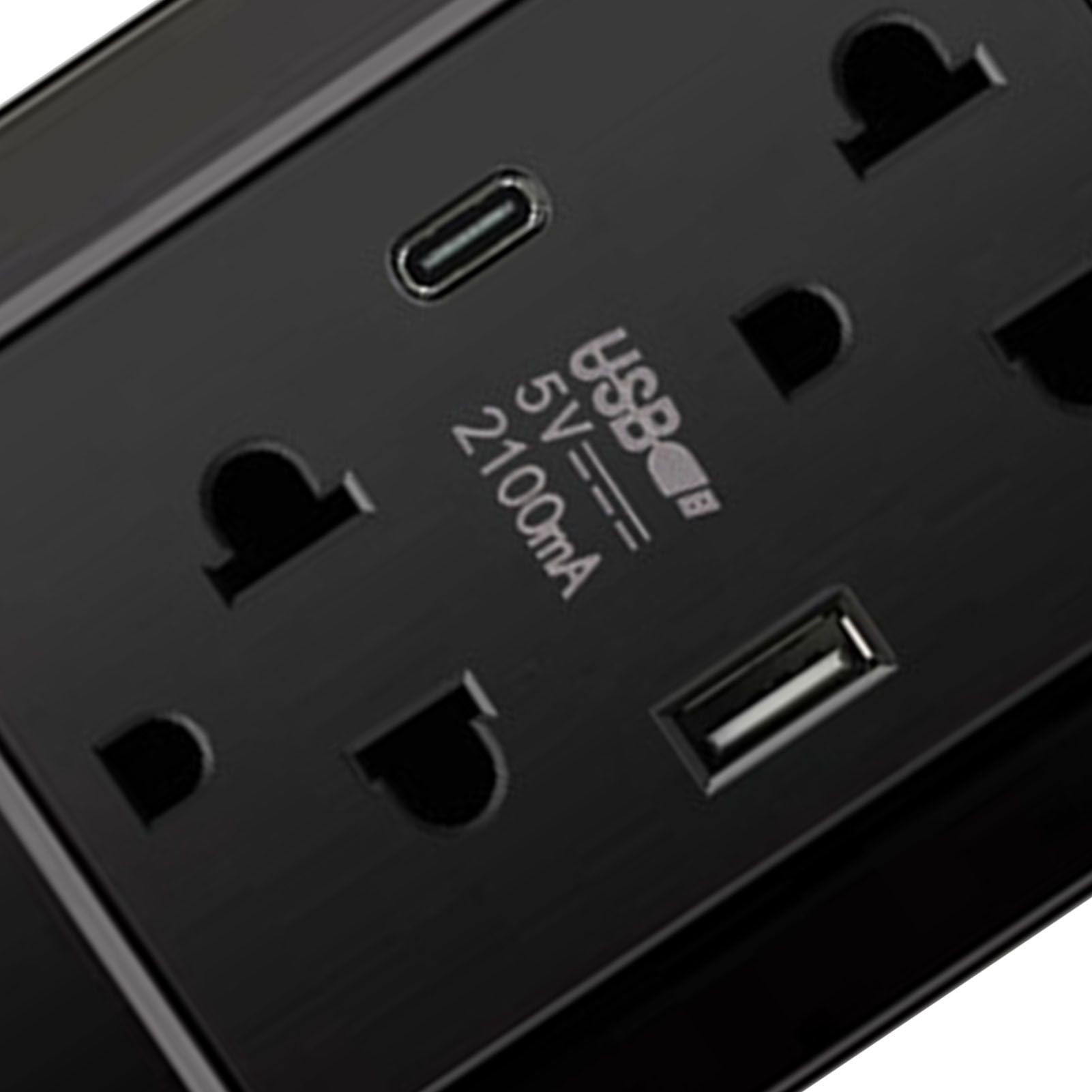 Thailand Type Electrical Wall Receptacle Outlet Space Saving USB Type C Wall view 7