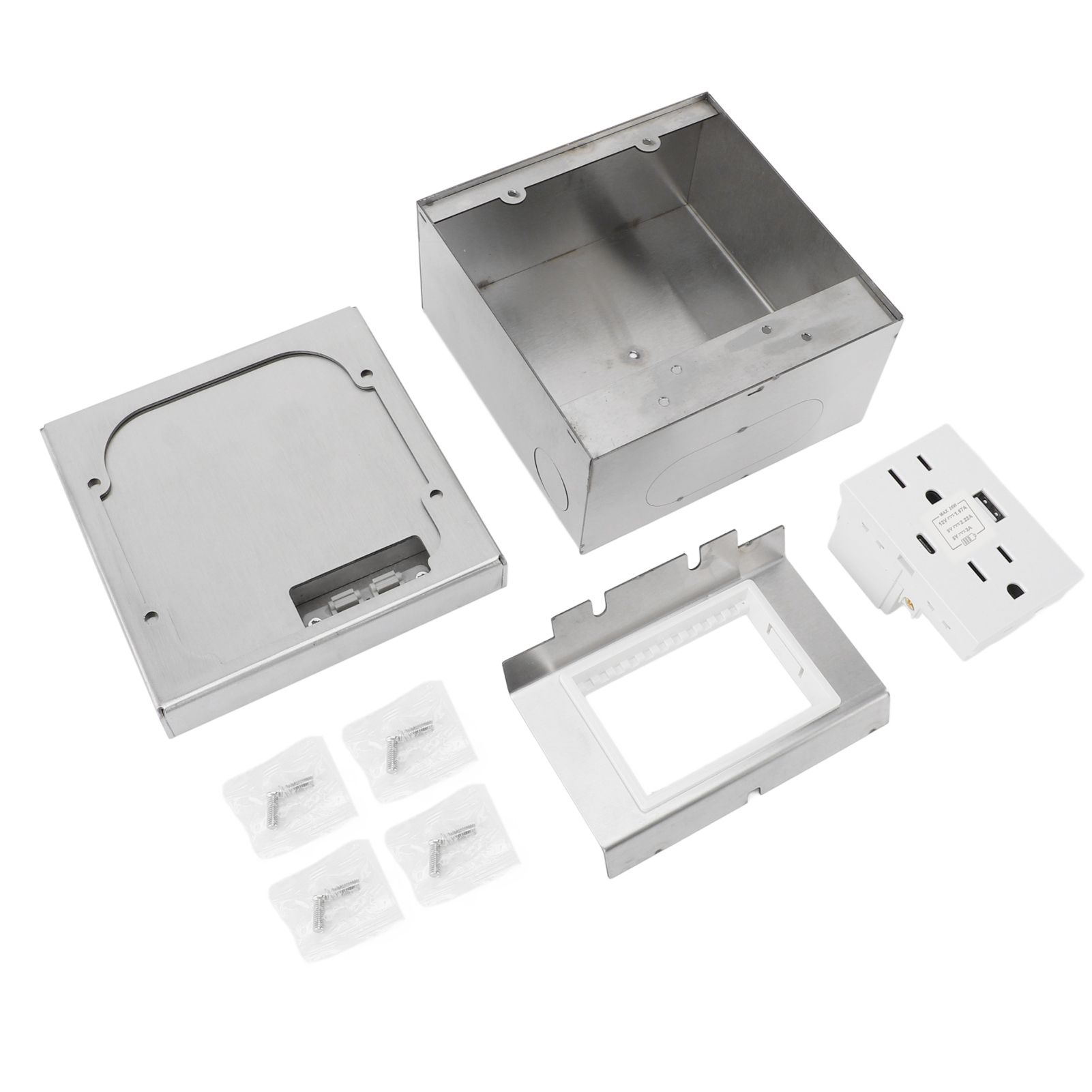Recessed Flat Hidden Socket Kit Professional American Style Stainless Steel view 3