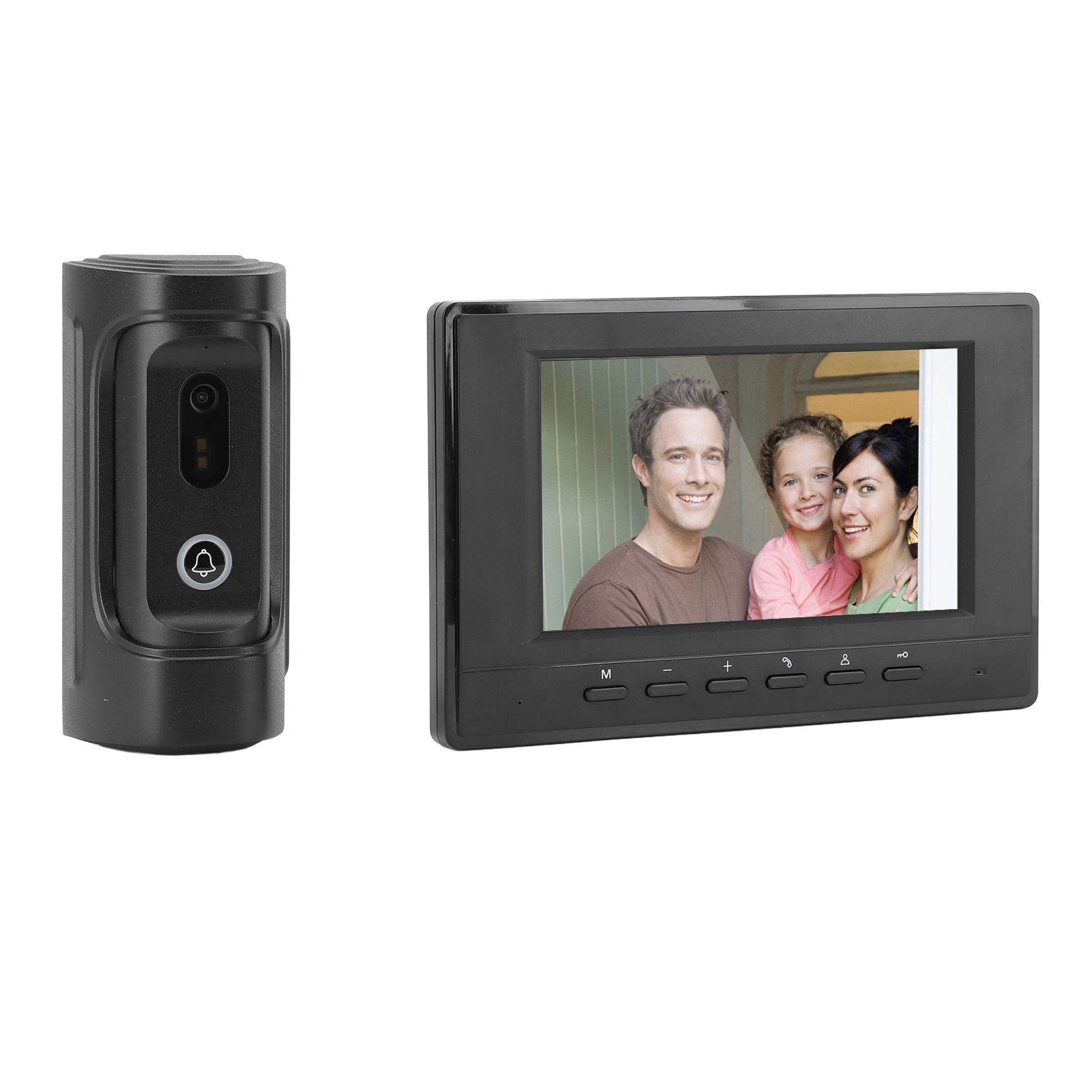 Video Intercom System 7 Inch Color LCD Wired HD Video Doorbell Door Phone view 6