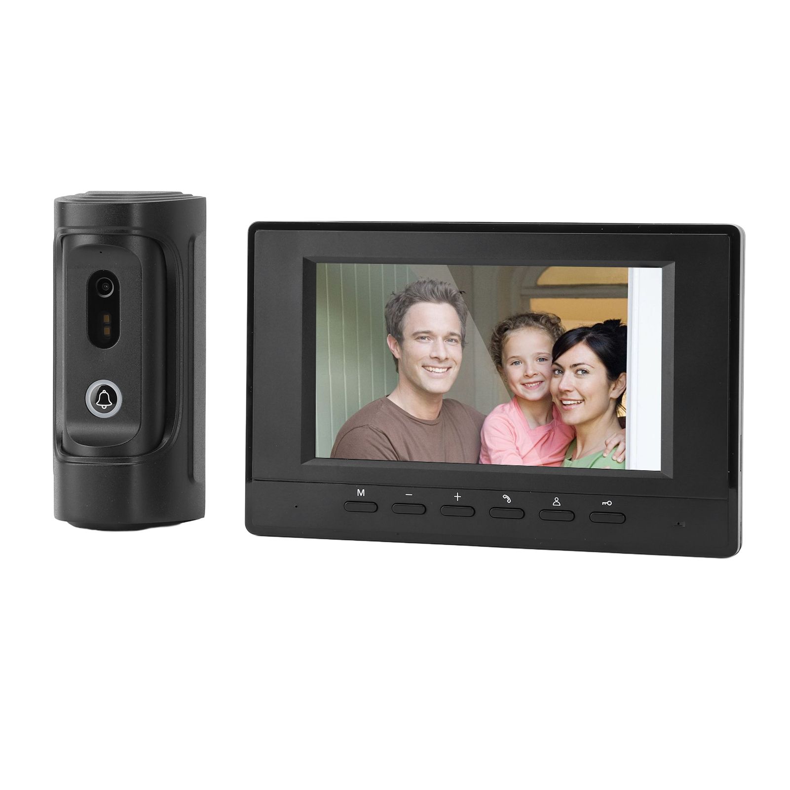 Video Intercom System 7 Inch Color LCD Wired HD Video Doorbell Door Phone view 8