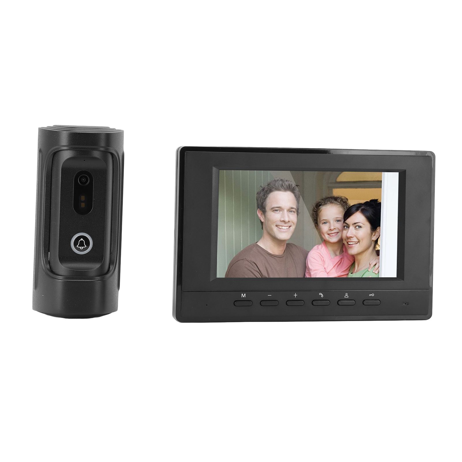 Video Intercom System 7 Inch Color LCD Wired HD Video Doorbell Door Phone view 9