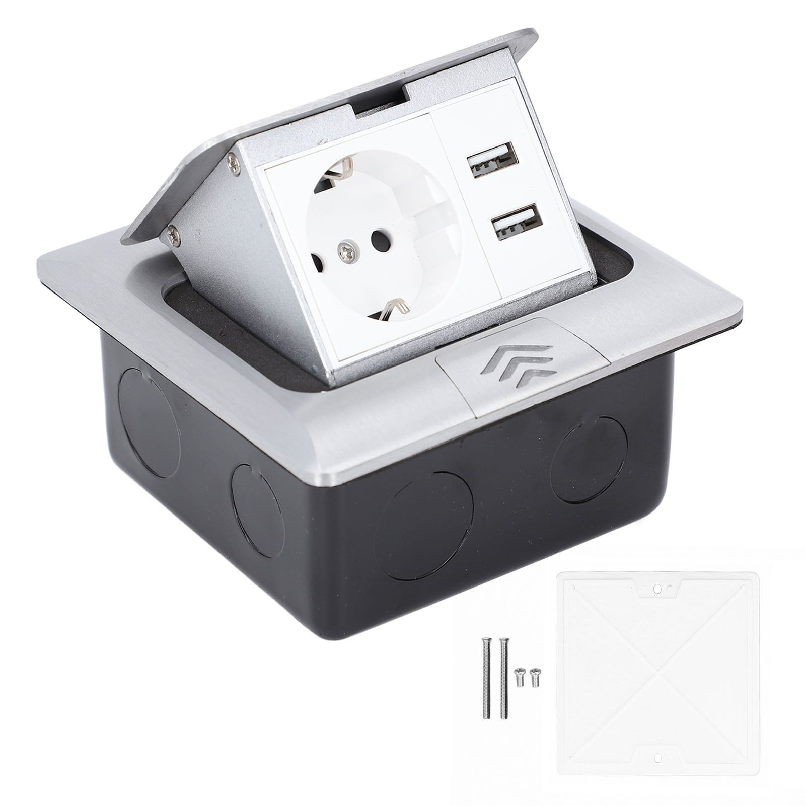 Pop Up Floor Outlet Box Embedded IP44 Waterproof Weatherproof USB Floor view 3