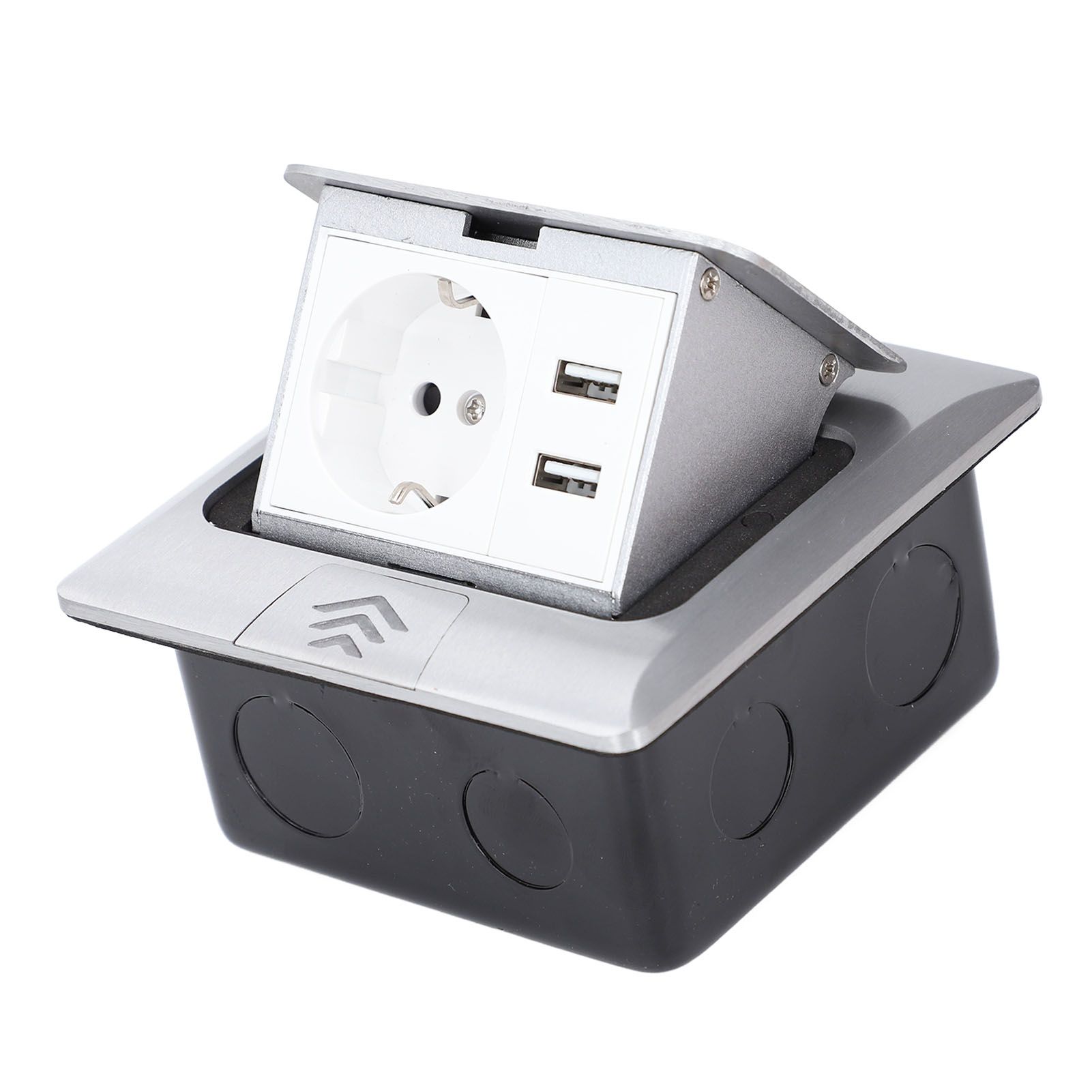 Pop Up Floor Outlet Box Embedded IP44 Waterproof Weatherproof USB Floor view 11