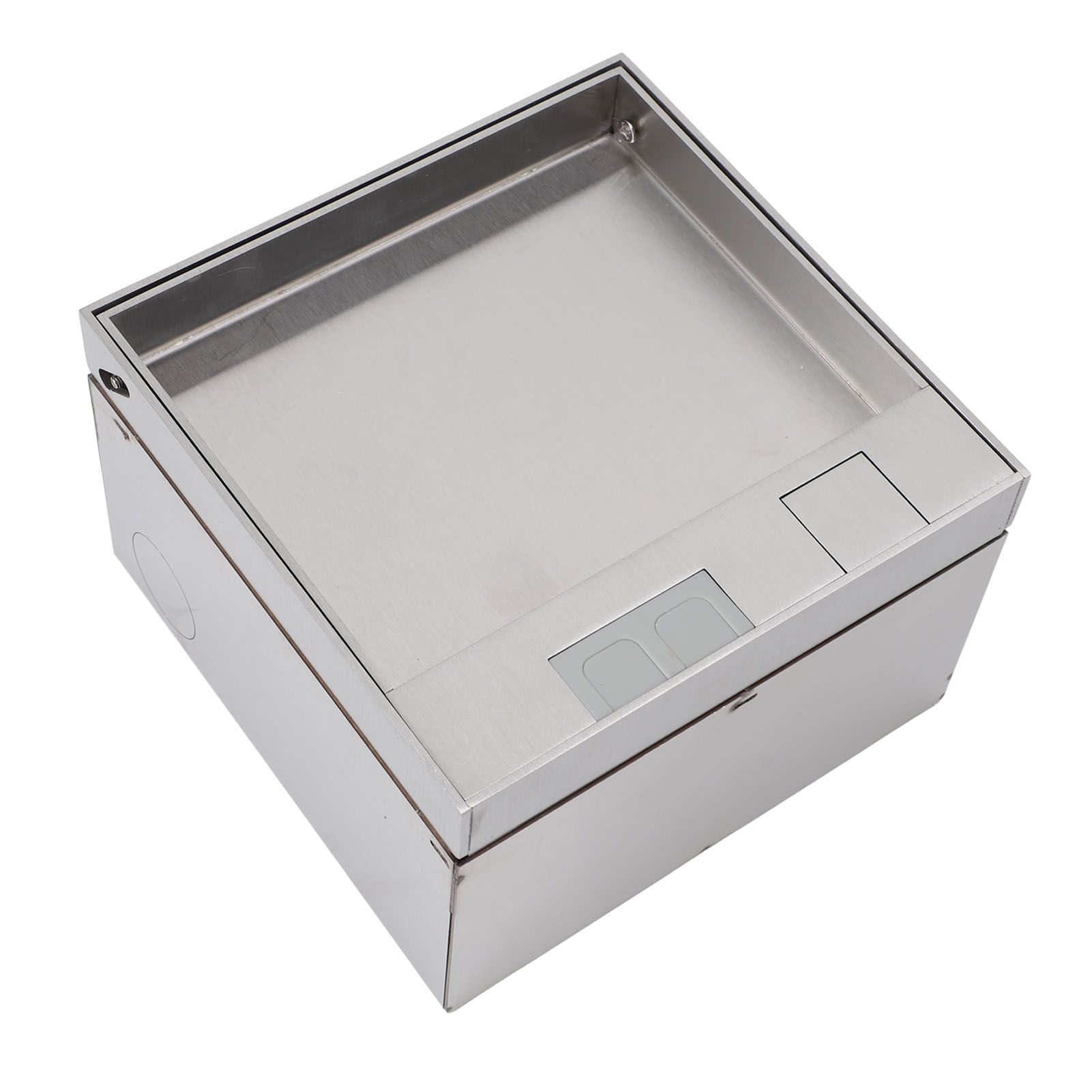 Recessed Flat Floor Socket Waterproof Stainless Steel Concealed Floor Outlet view 6