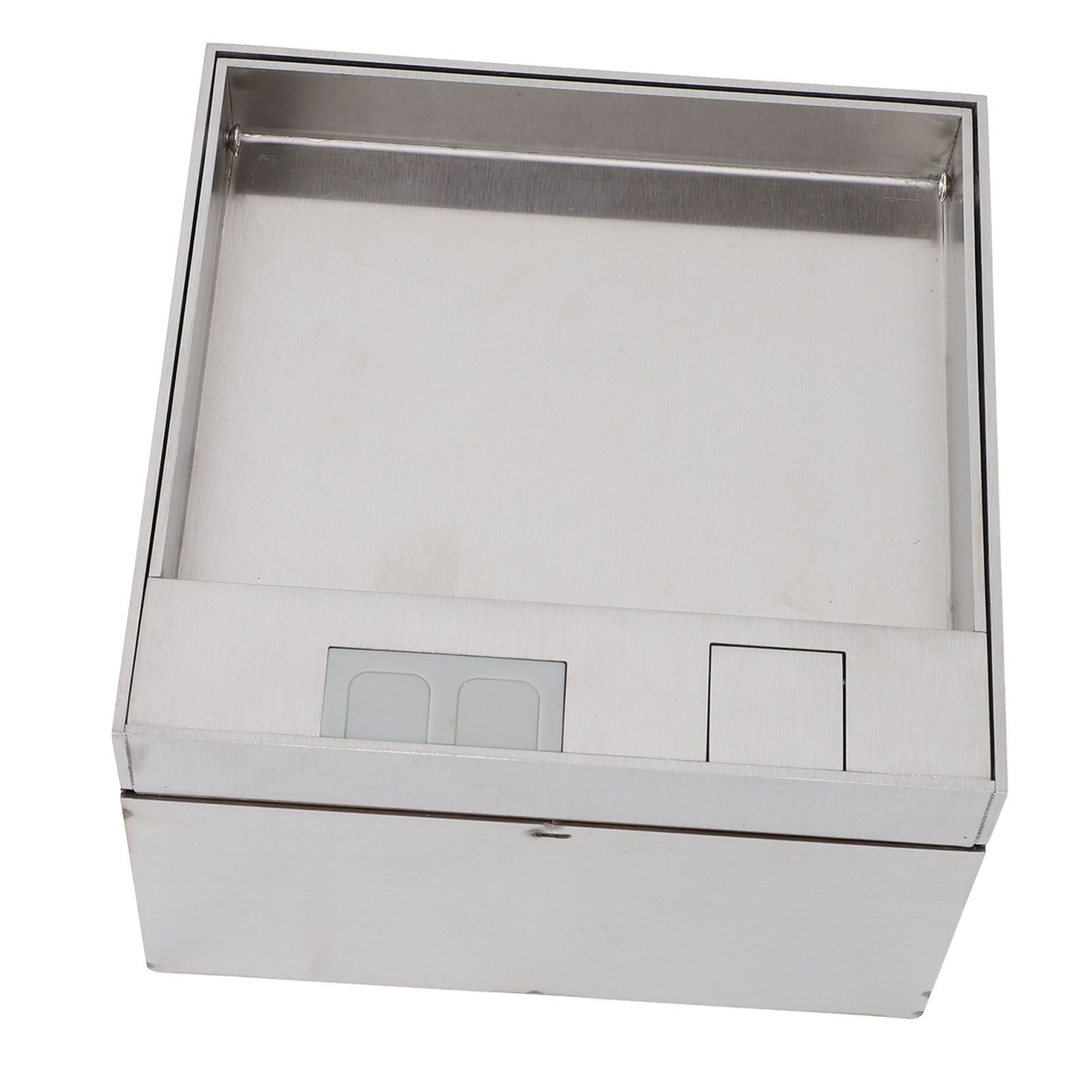 Recessed Flat Floor Socket Waterproof Stainless Steel Concealed Floor Outlet view 10
