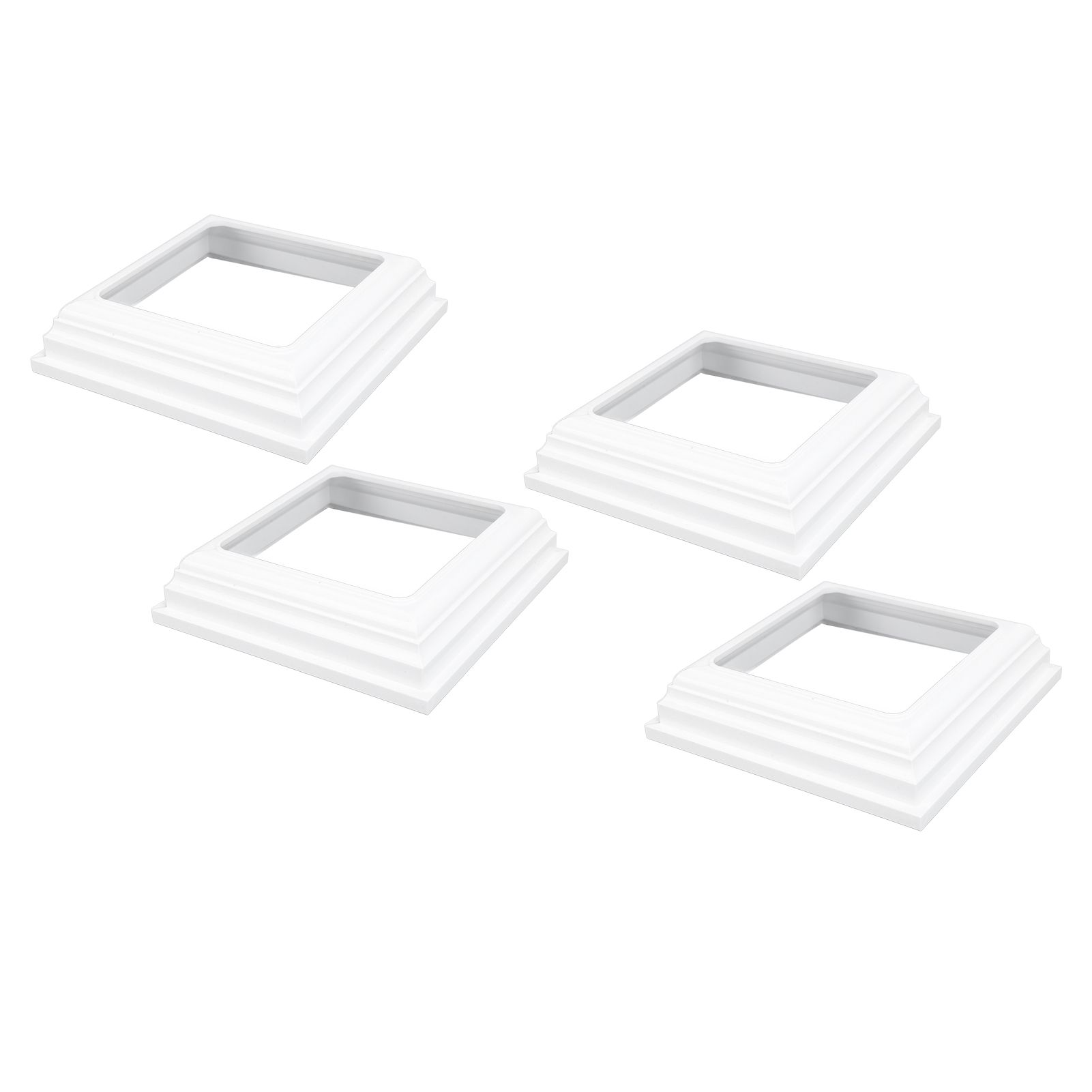 4PCS Split Type Vinyl Post Skirt Deck Column Base Cover 4x4 Inch Post Sleeve view 8