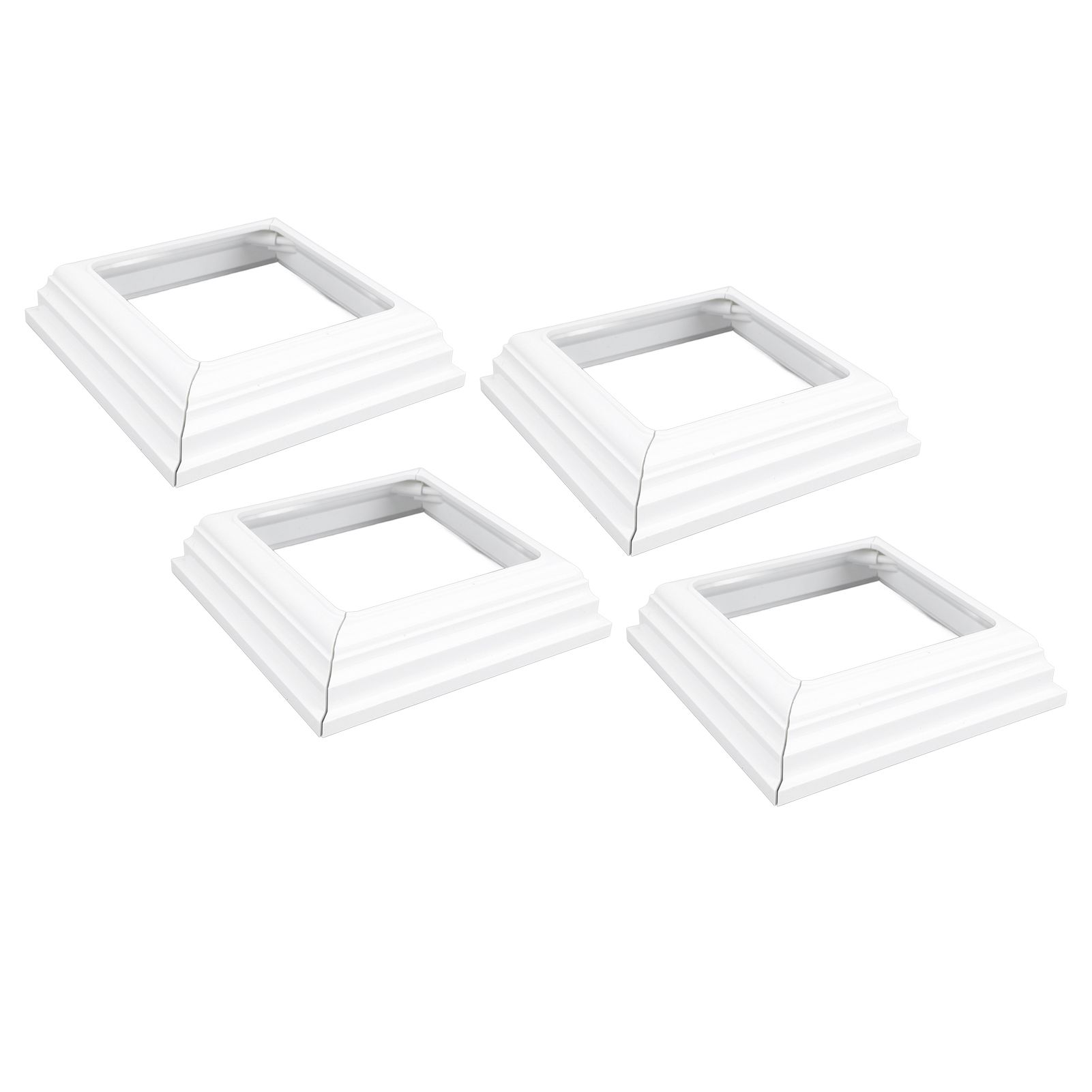 4PCS Split Type Vinyl Post Skirt Deck Column Base Cover 4x4 Inch Post Sleeve view 9