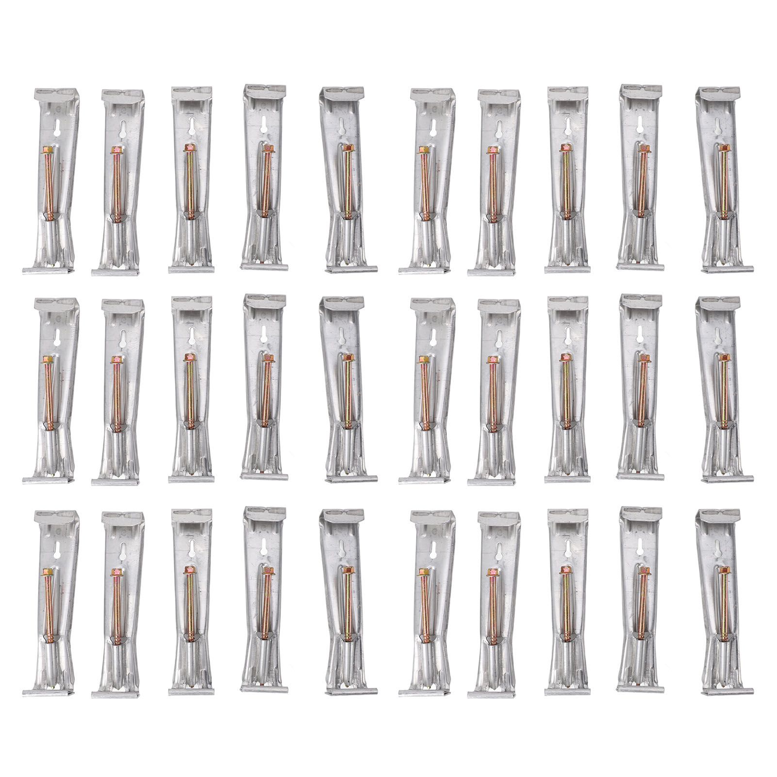 30pcs Quick Screw Gutter Hangers Professional Aluminum 5inch Hidden Rain — image 1