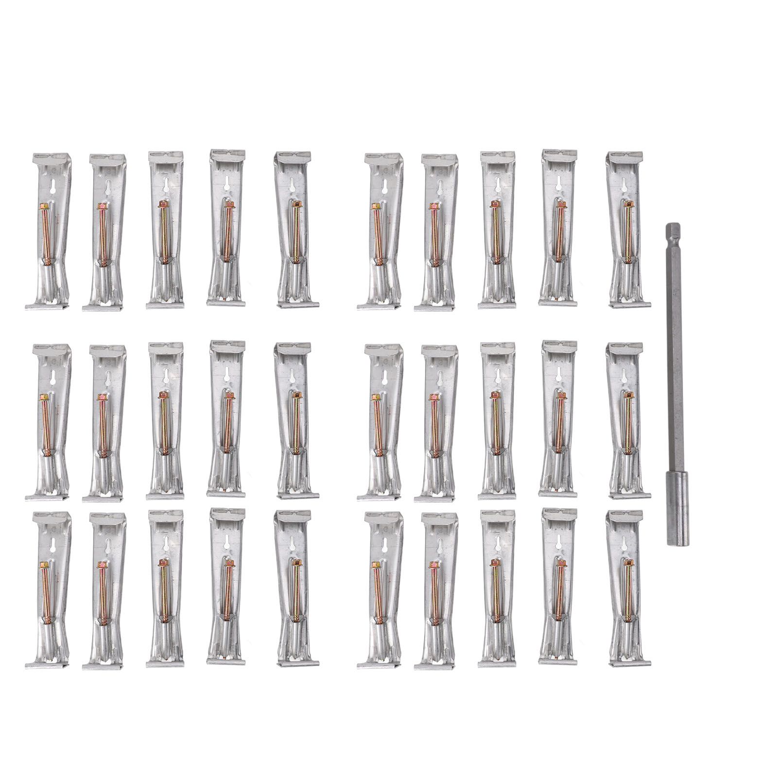 30pcs Quick Screw Gutter Hangers Professional Aluminum 5inch Hidden Rain view 3