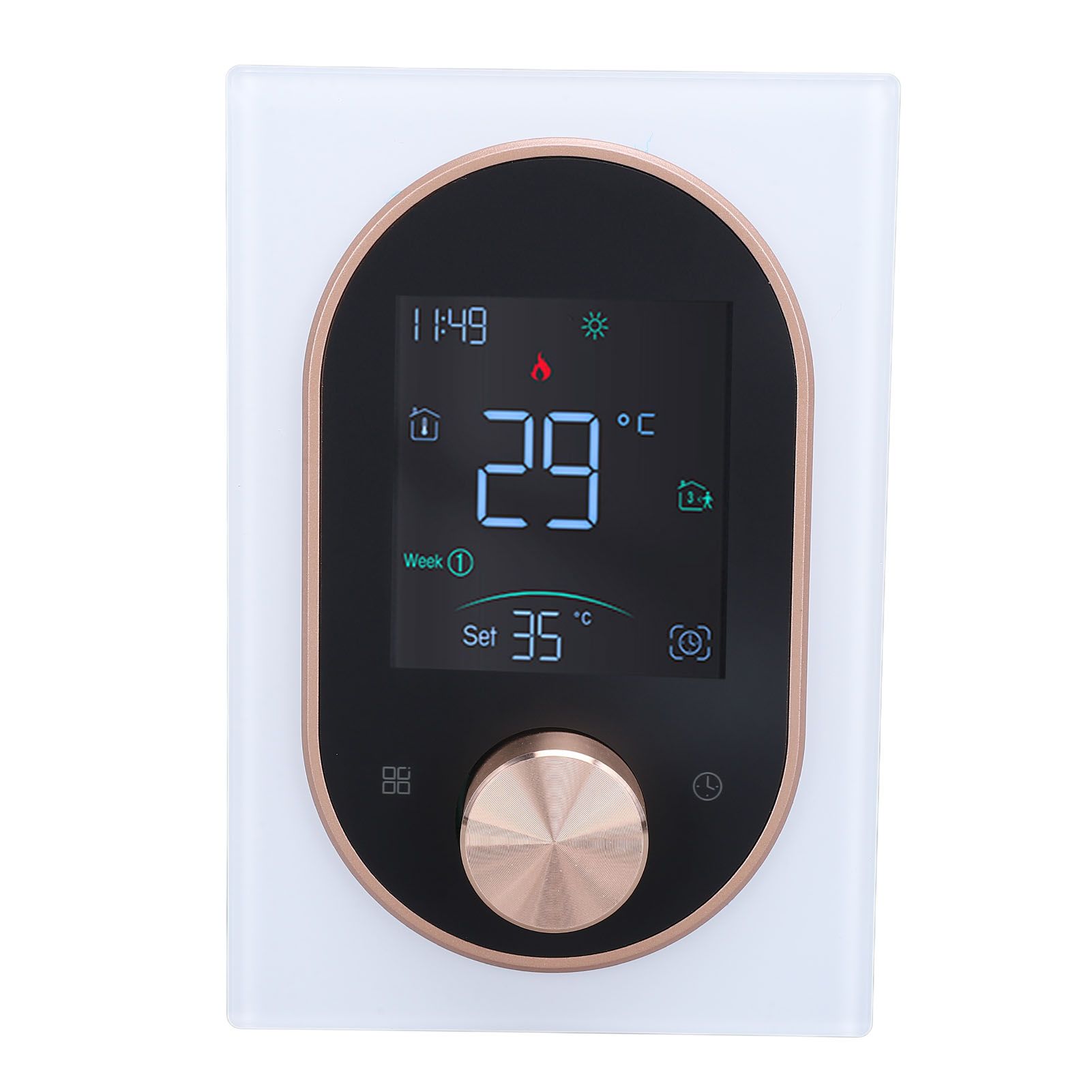 Smart Color Thermostat APP Programmable Touchscreen Knob Control Smart view 3