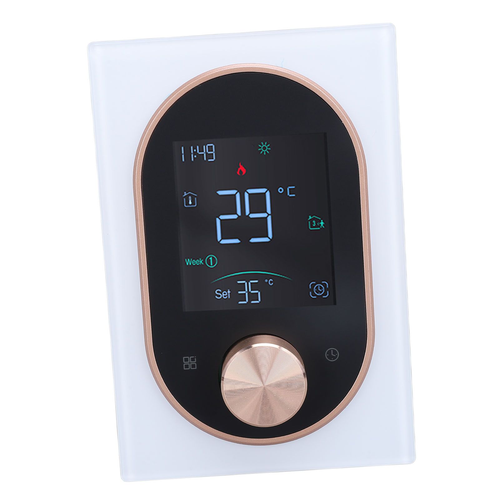 Smart Color Thermostat APP Programmable Touchscreen Knob Control Smart view 4