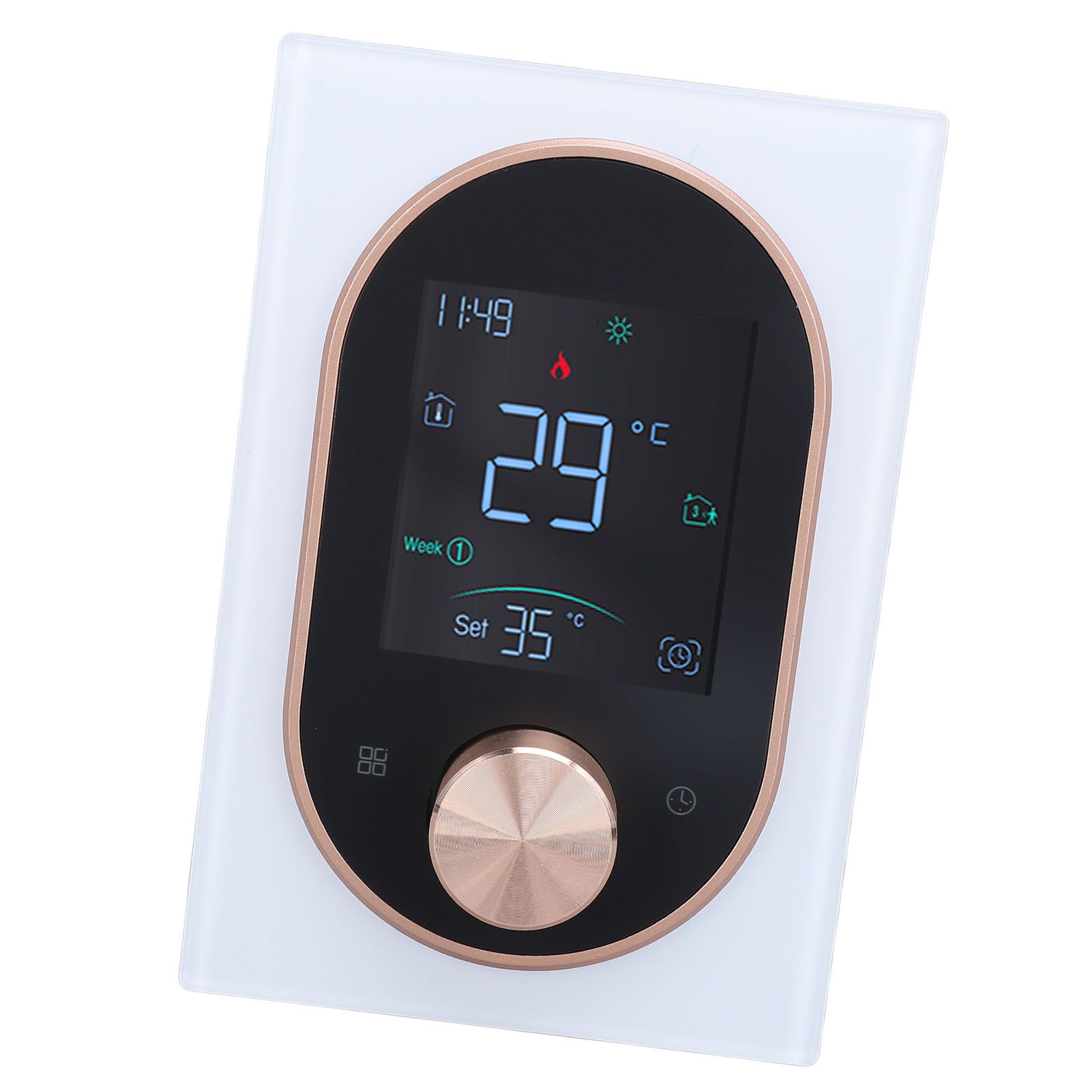 Smart Color Thermostat APP Programmable Touchscreen Knob Control Smart view 8