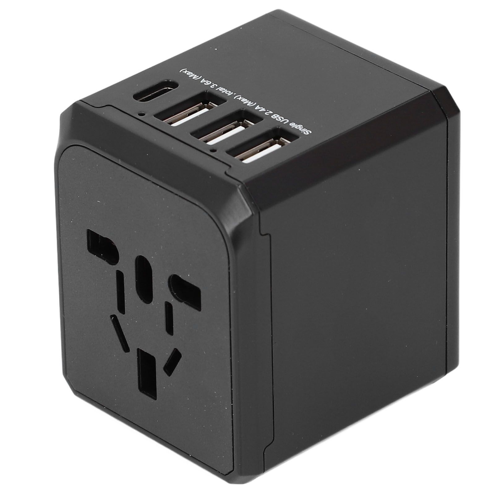 Travel Power Adapter with 3 USB A 1 USB C Portable Quiet Travel Voltage view 4