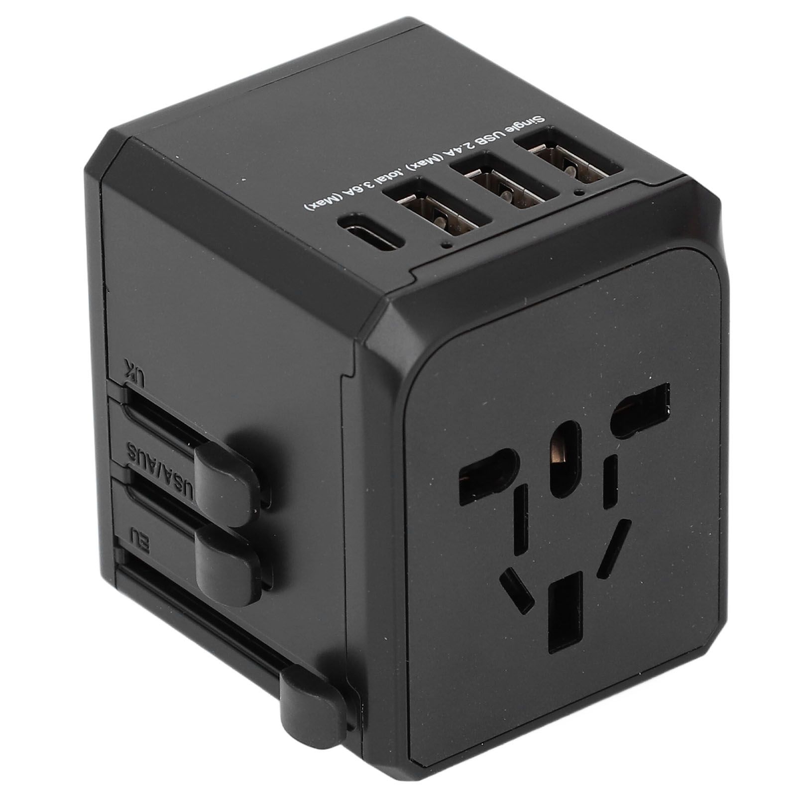 Travel Power Adapter with 3 USB A 1 USB C Portable Quiet Travel Voltage view 6
