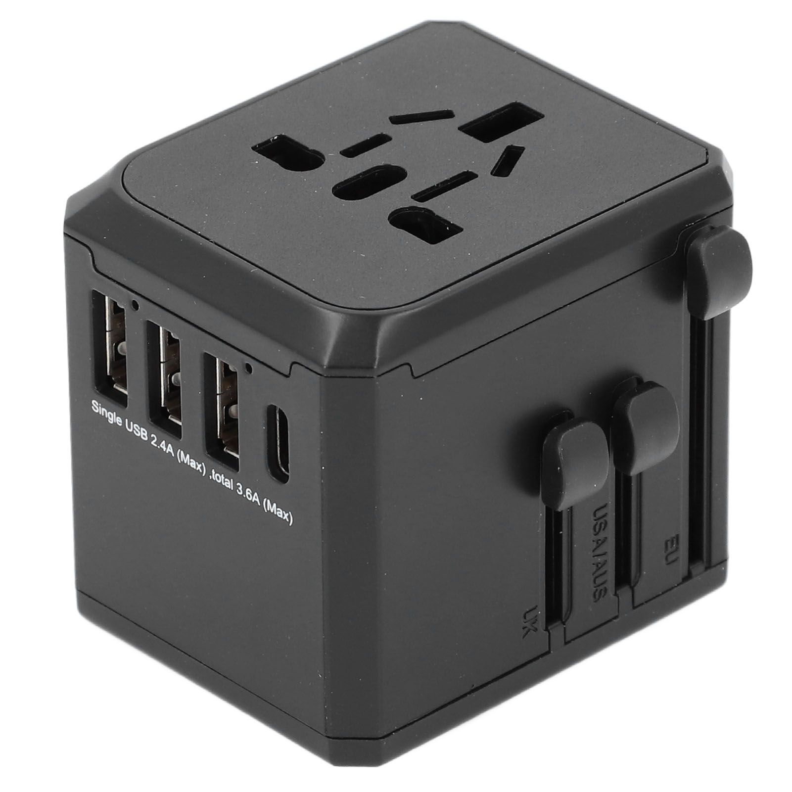Travel Power Adapter with 3 USB A 1 USB C Portable Quiet Travel Voltage view 10