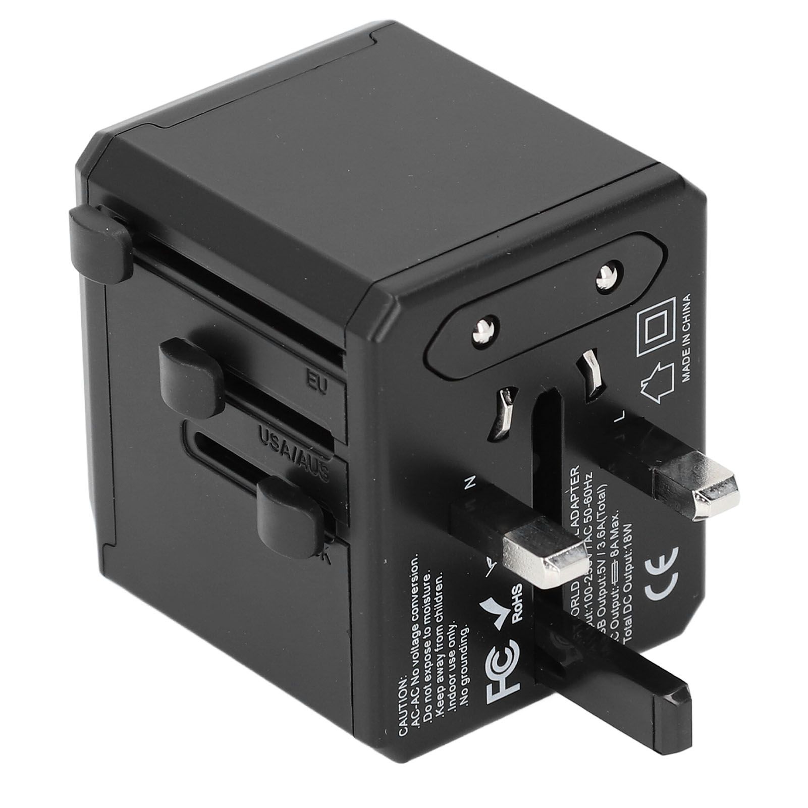 Travel Power Adapter with 3 USB A 1 USB C Portable Quiet Travel Voltage view 11
