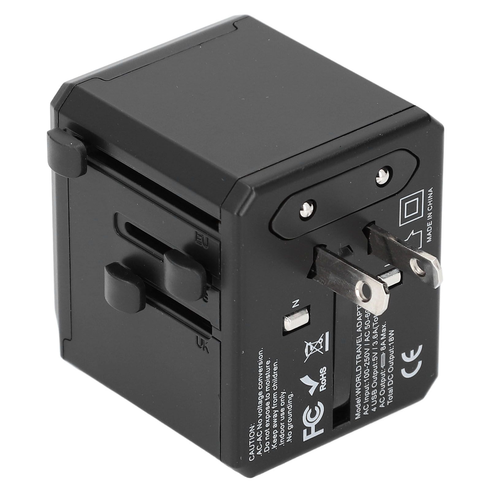 Travel Power Adapter with 3 USB A 1 USB C Portable Quiet Travel Voltage view 12