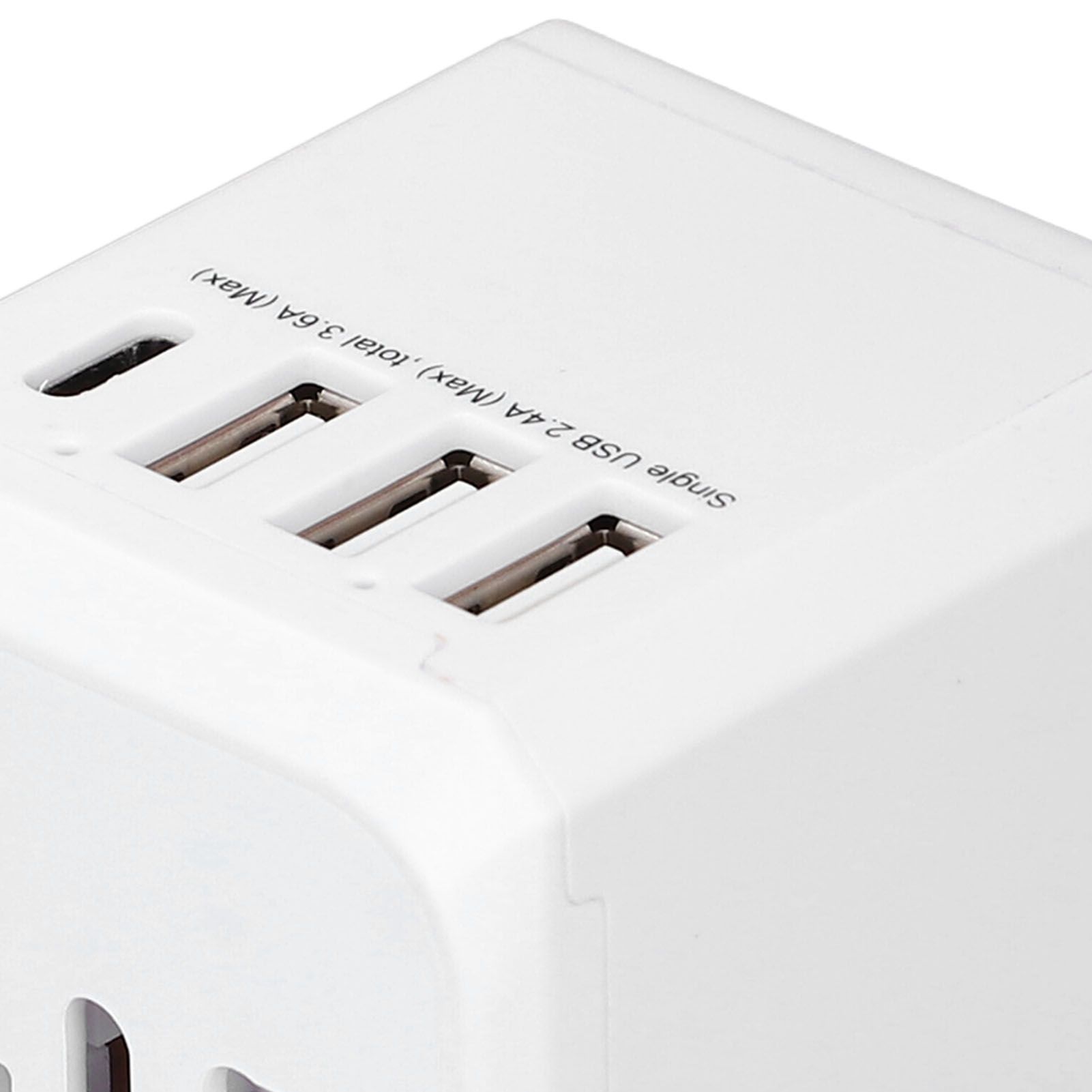 Travel Power Adapter with 3 USB A 1 USB C Portable Quiet Travel Voltage view 2
