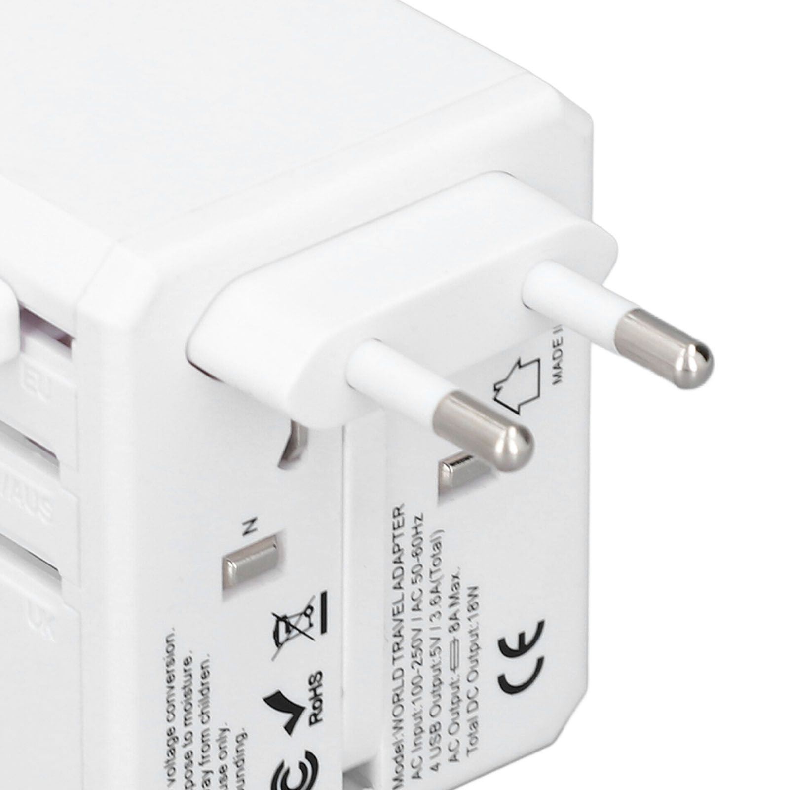 Travel Power Adapter with 3 USB A 1 USB C Portable Quiet Travel Voltage view 7