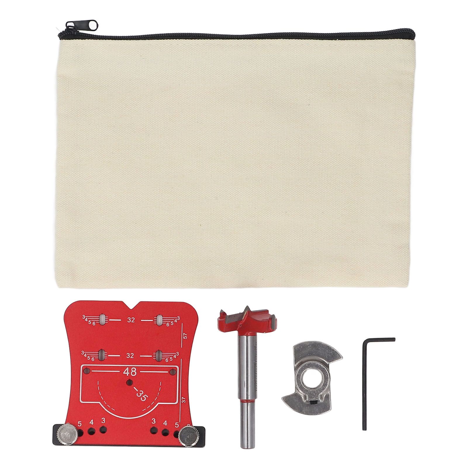 35mm Hinge Punch Locator Hinge Boring Jig 4 Hole Spacing Adjustable Margin view 3