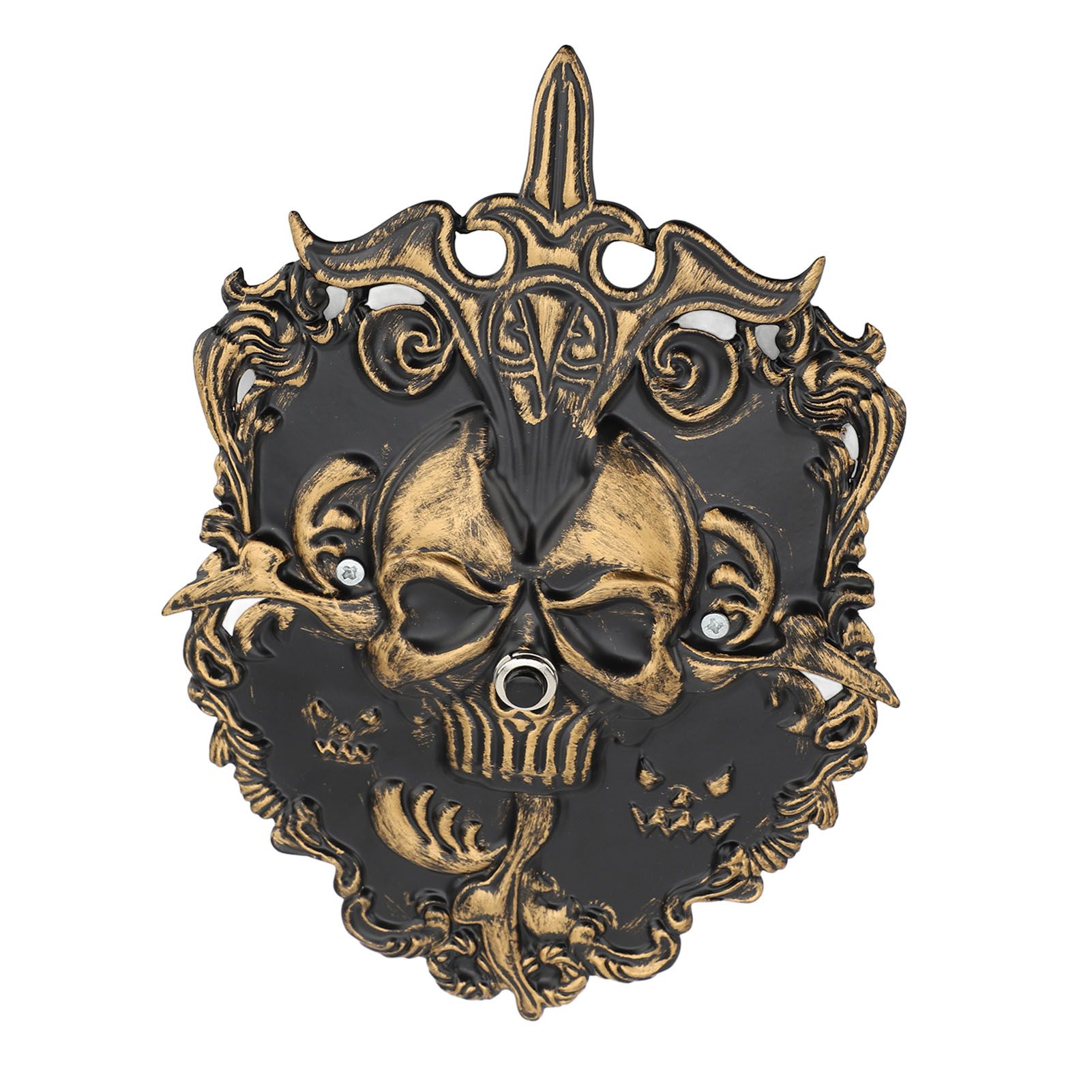 Skull Doorbell Metal Retro Color Decorative Scary Skeleton Door Bell Door view 9