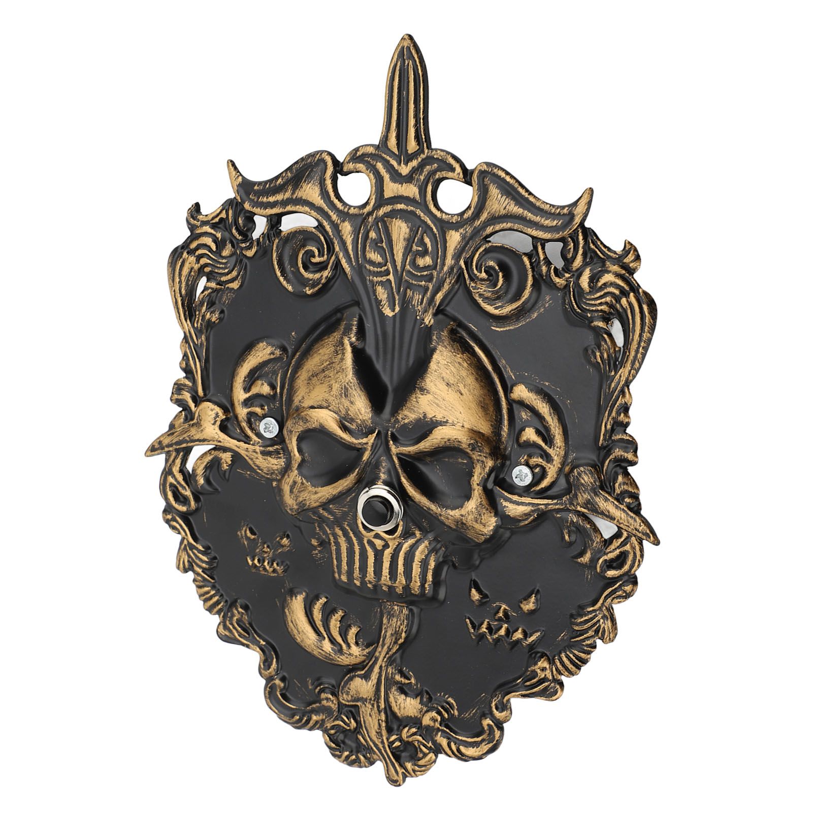 Skull Doorbell Metal Retro Color Decorative Scary Skeleton Door Bell Door view 10