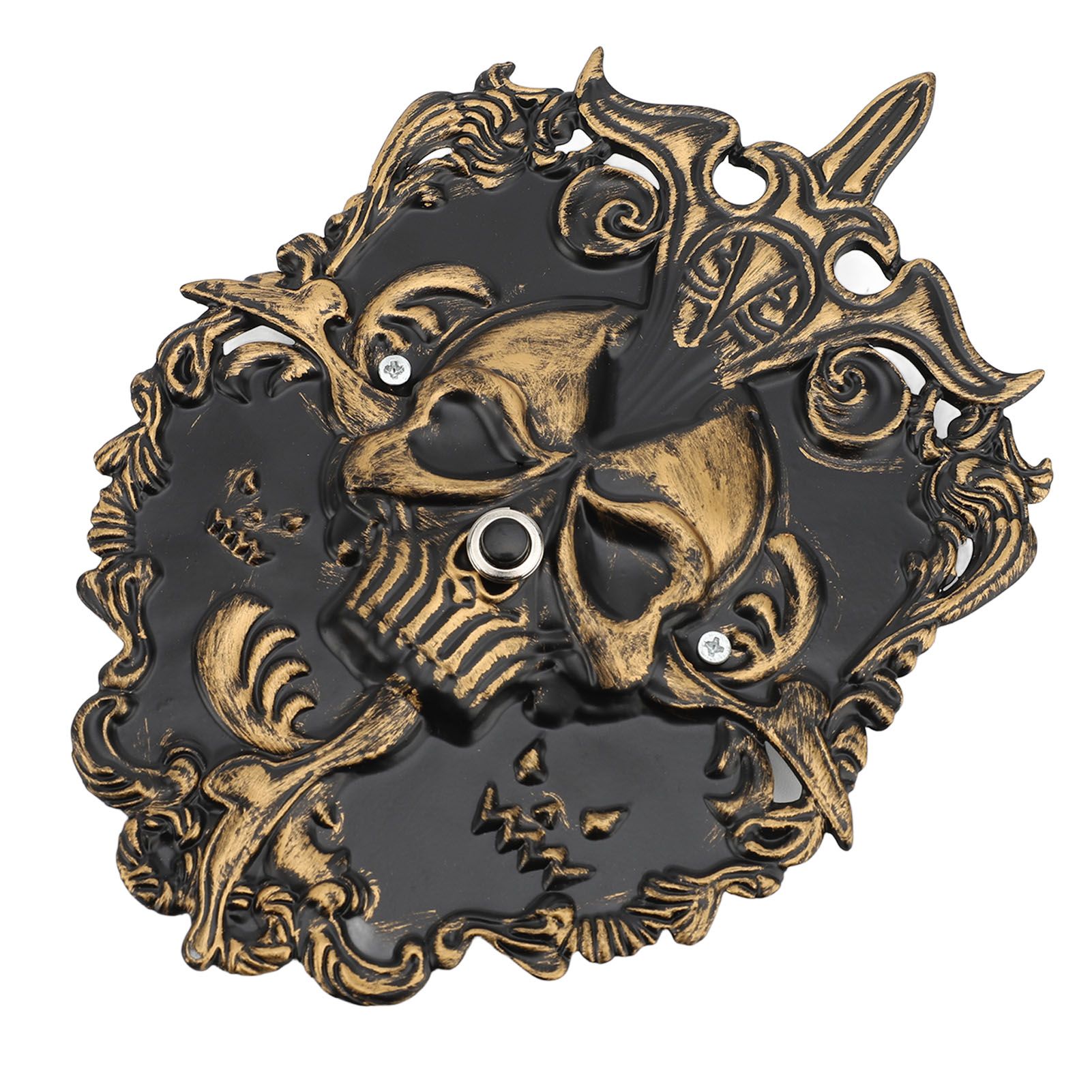 Skull Doorbell Metal Retro Color Decorative Scary Skeleton Door Bell Door view 12