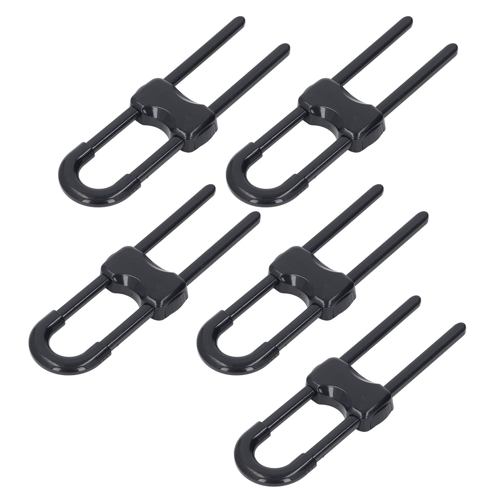 5Pcs Cabinet Handle Locks Multifunctional Adjustable U Shaped Child Safety view 10