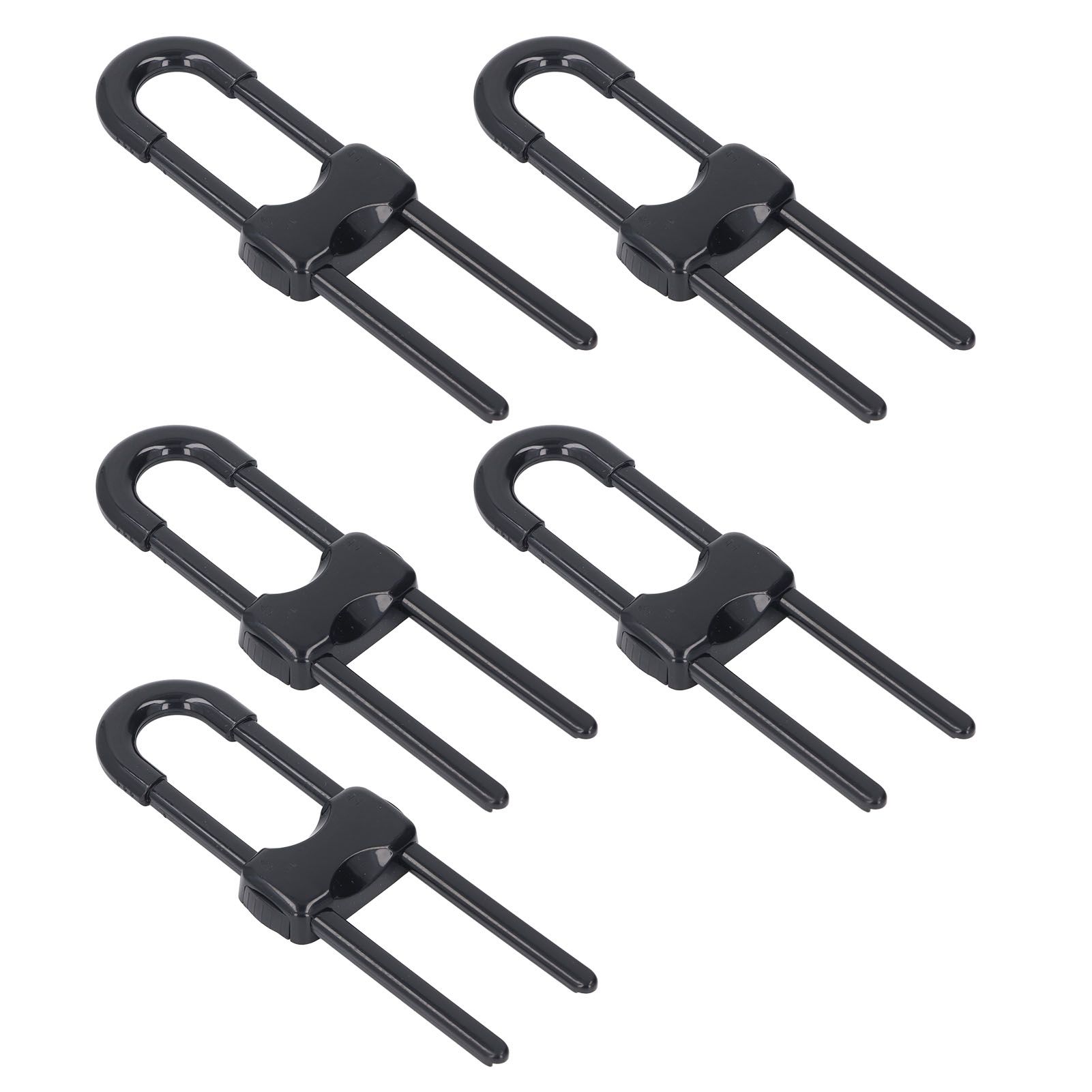 5Pcs Cabinet Handle Locks Multifunctional Adjustable U Shaped Child Safety view 12