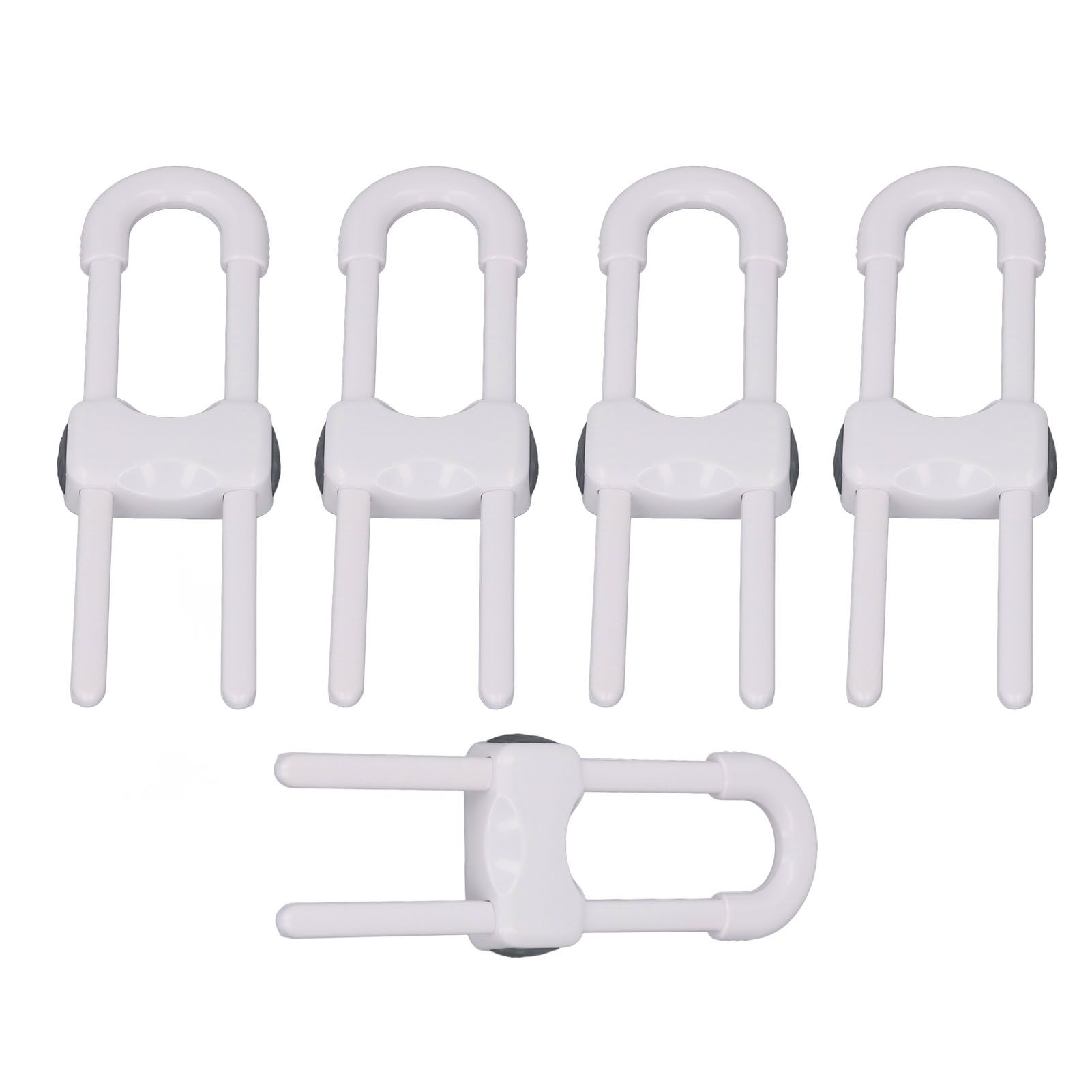 5Pcs Cabinet Handle Locks Multifunctional Adjustable U Shaped Child Safety