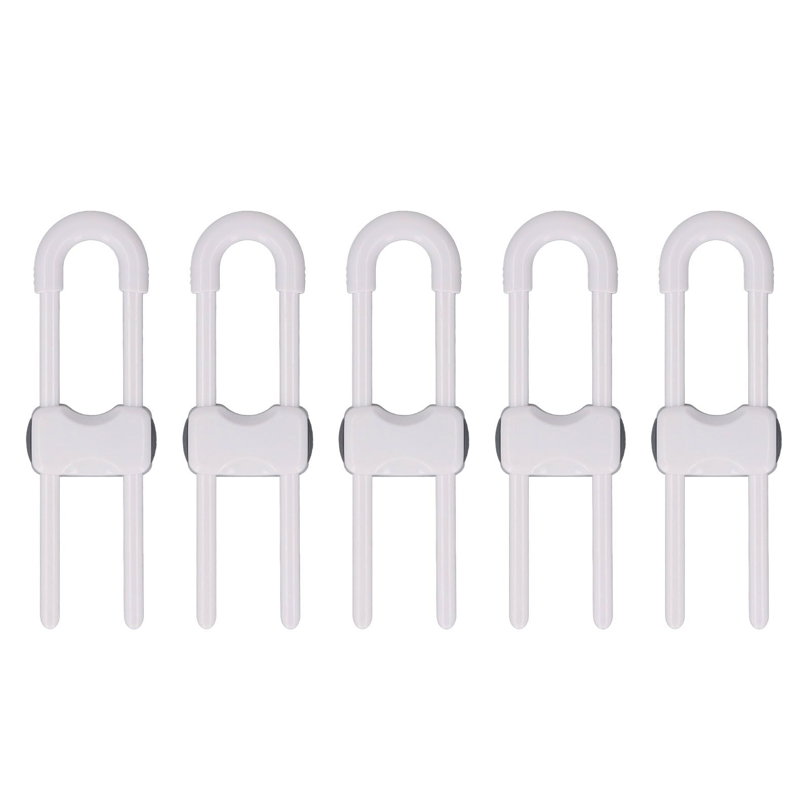 5Pcs Cabinet Handle Locks Multifunctional Adjustable U Shaped Child Safety view 3
