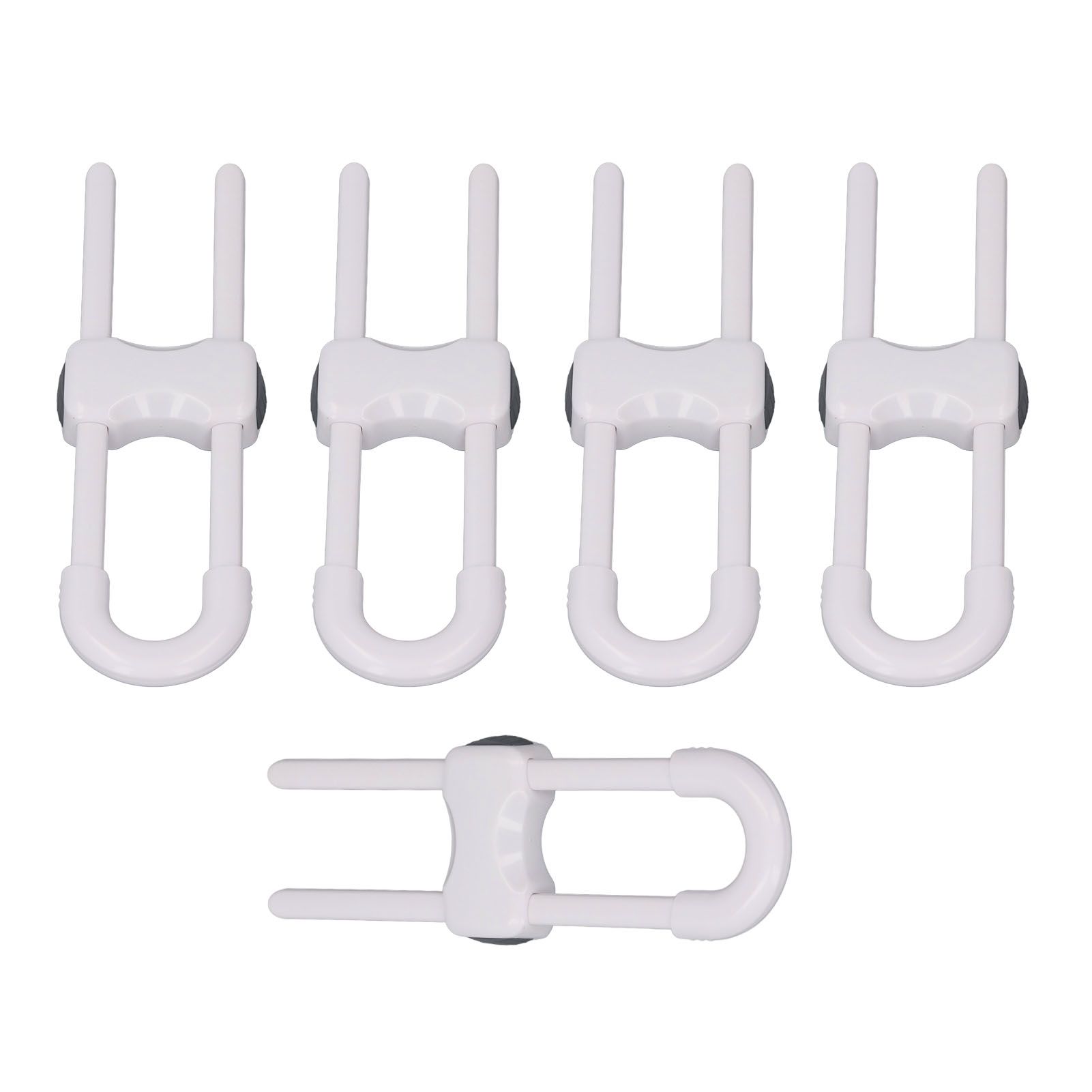 5Pcs Cabinet Handle Locks Multifunctional Adjustable U Shaped Child Safety view 10