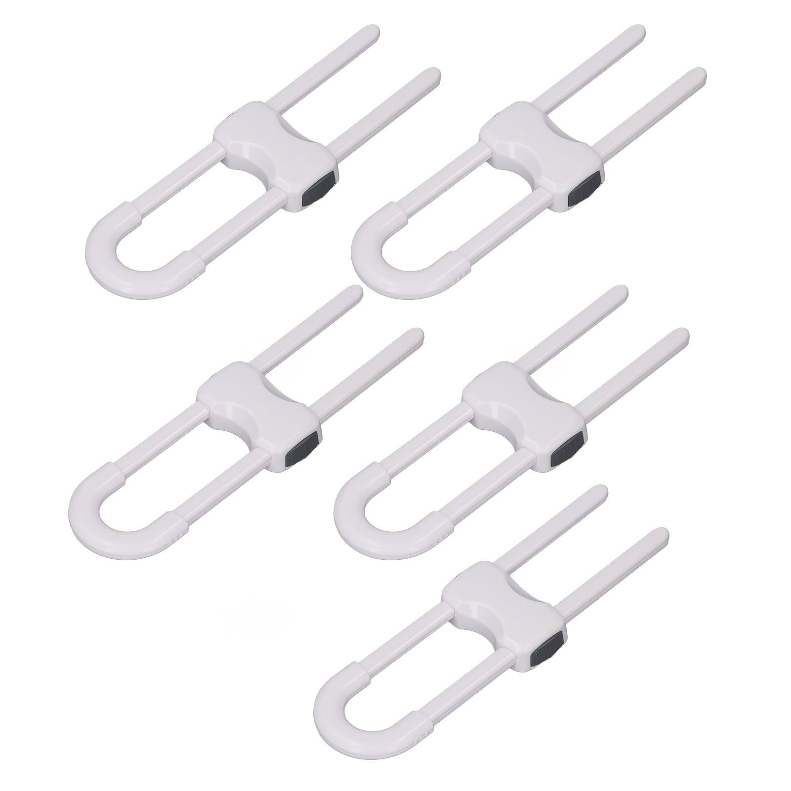 5Pcs Cabinet Handle Locks Multifunctional Adjustable U Shaped Child Safety view 11