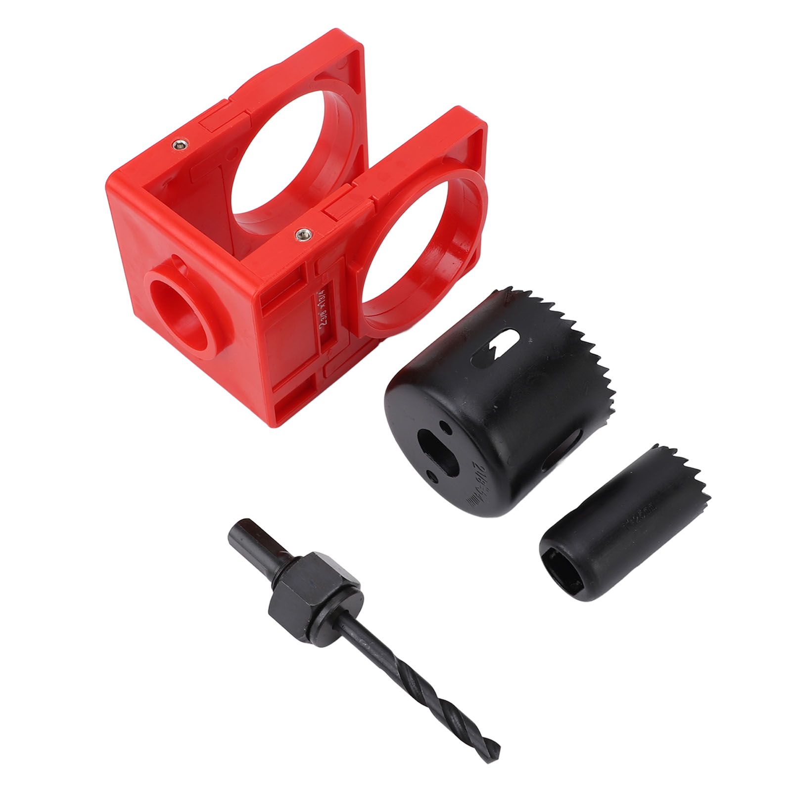 Lock Installation Kit with Guide Template Carbon Steel Plastic Door Hole Saw