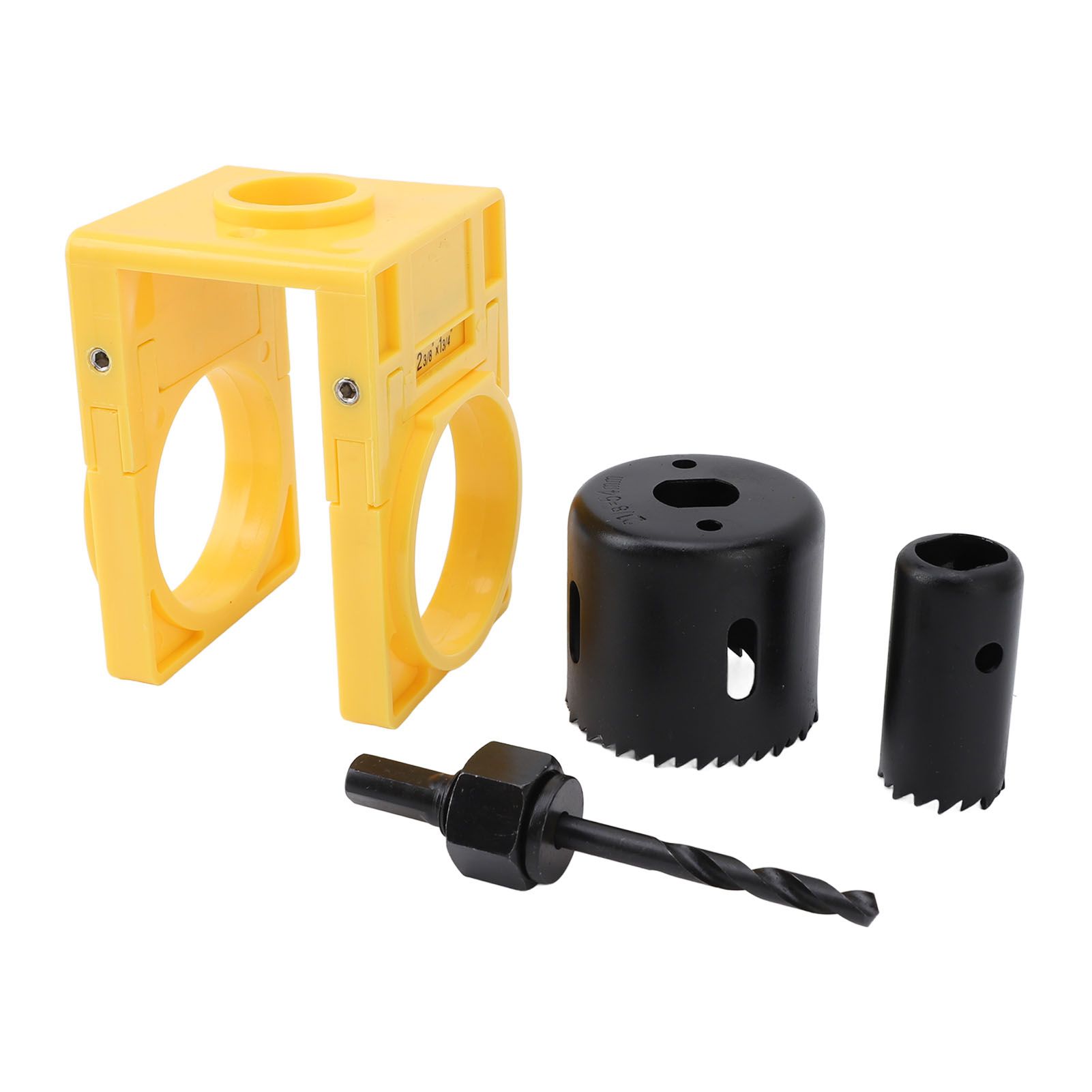 Lock Installation Kit with Guide Template Carbon Steel Plastic Door Hole Saw