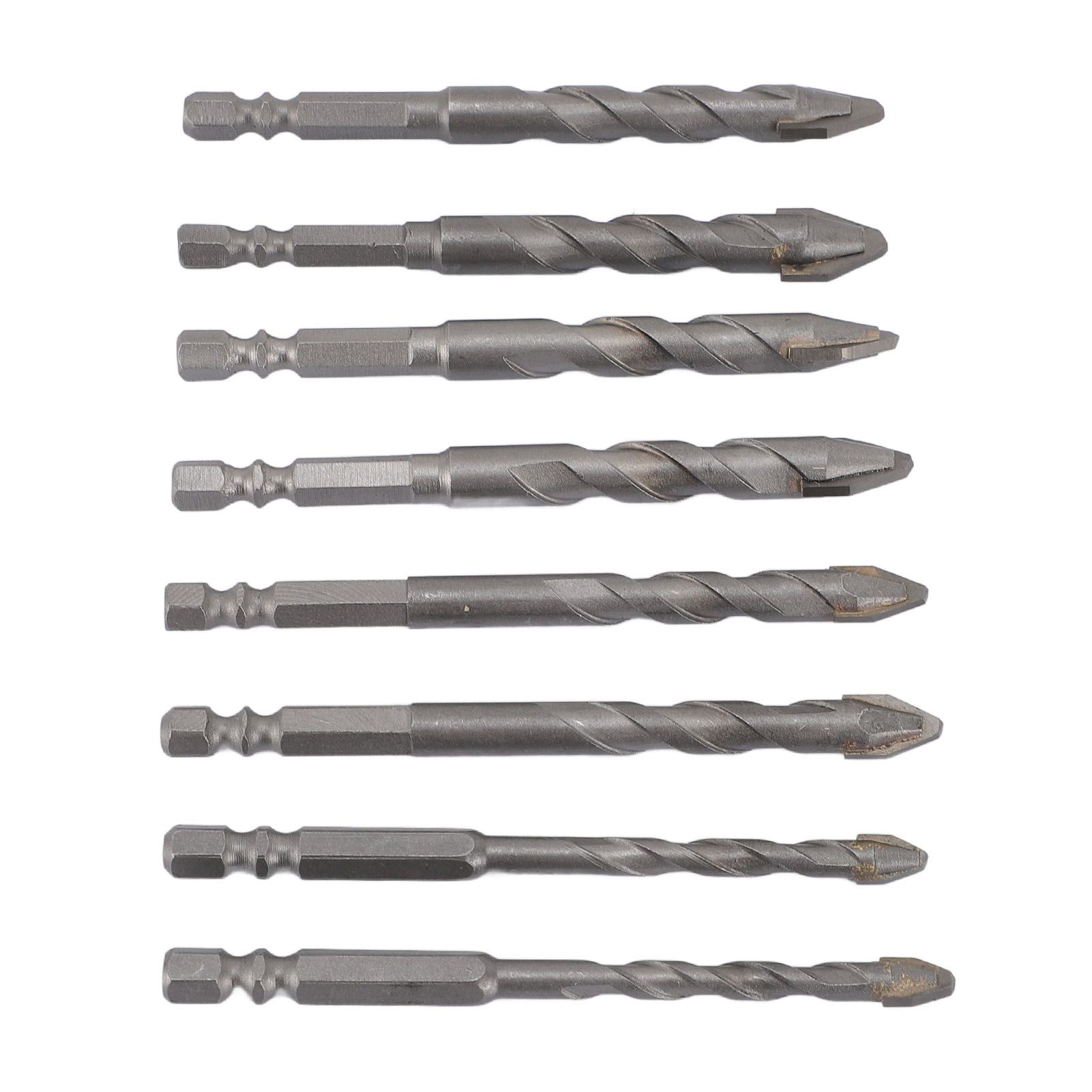 8pcs High Strength Eccentric Twist Drill Bit Multifuntional Carbide Tipped Hex view 6