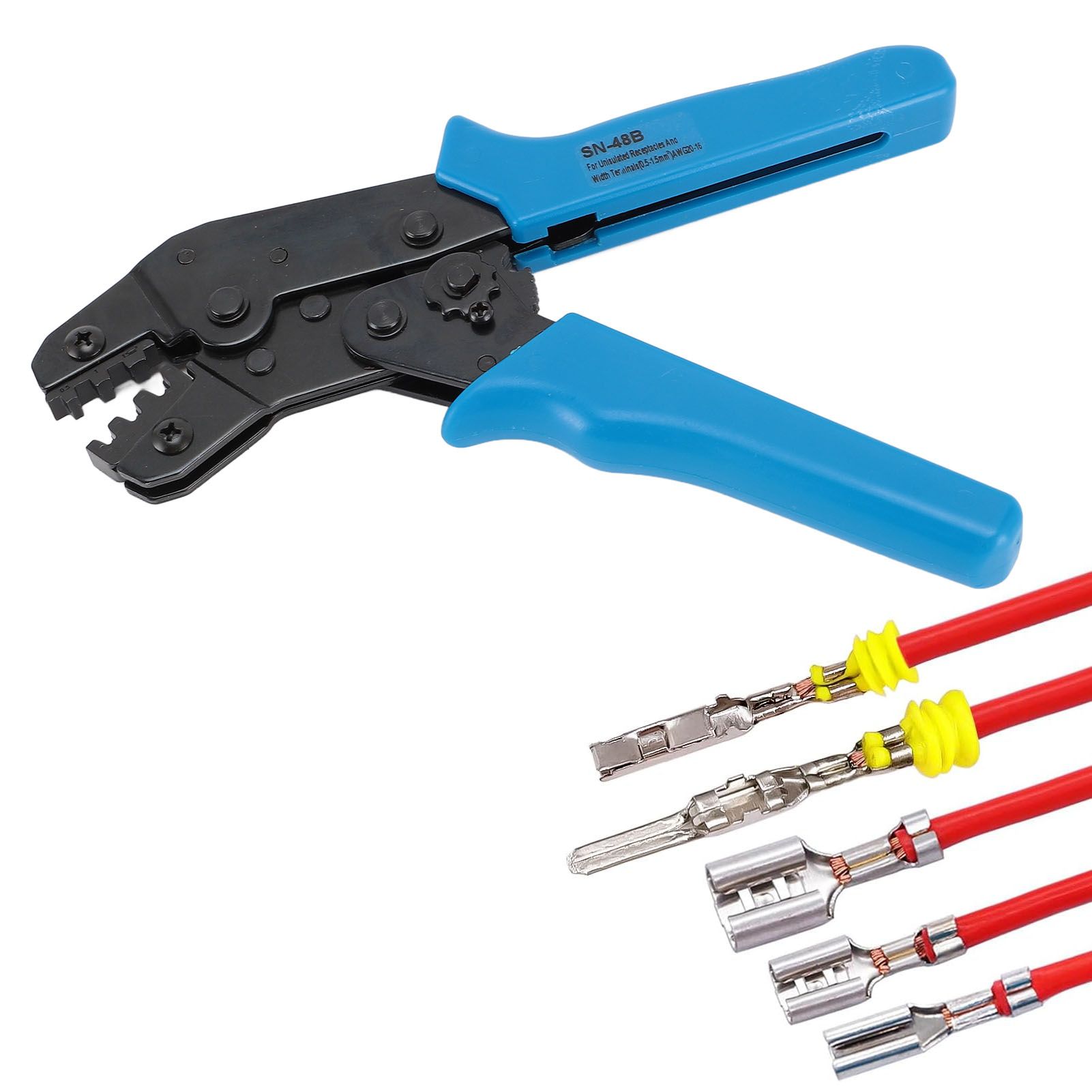 Wire Terminal Crimper 3.96 4.8 5.08 6.3mm Spade Steel Ratchet Terminal Crimper view 11