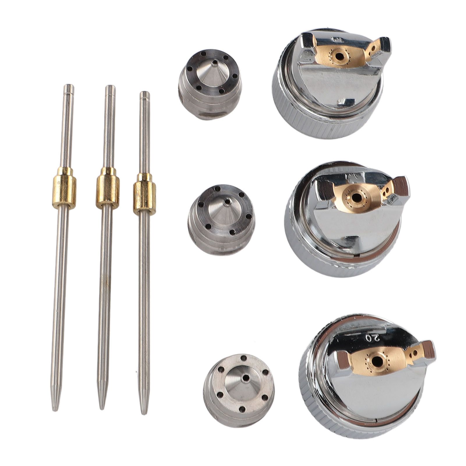 3 Sets Needle Fluid Nozzle Air Cap Kit H 827 1.4 1.7 2.0mm Stable Performance view 3