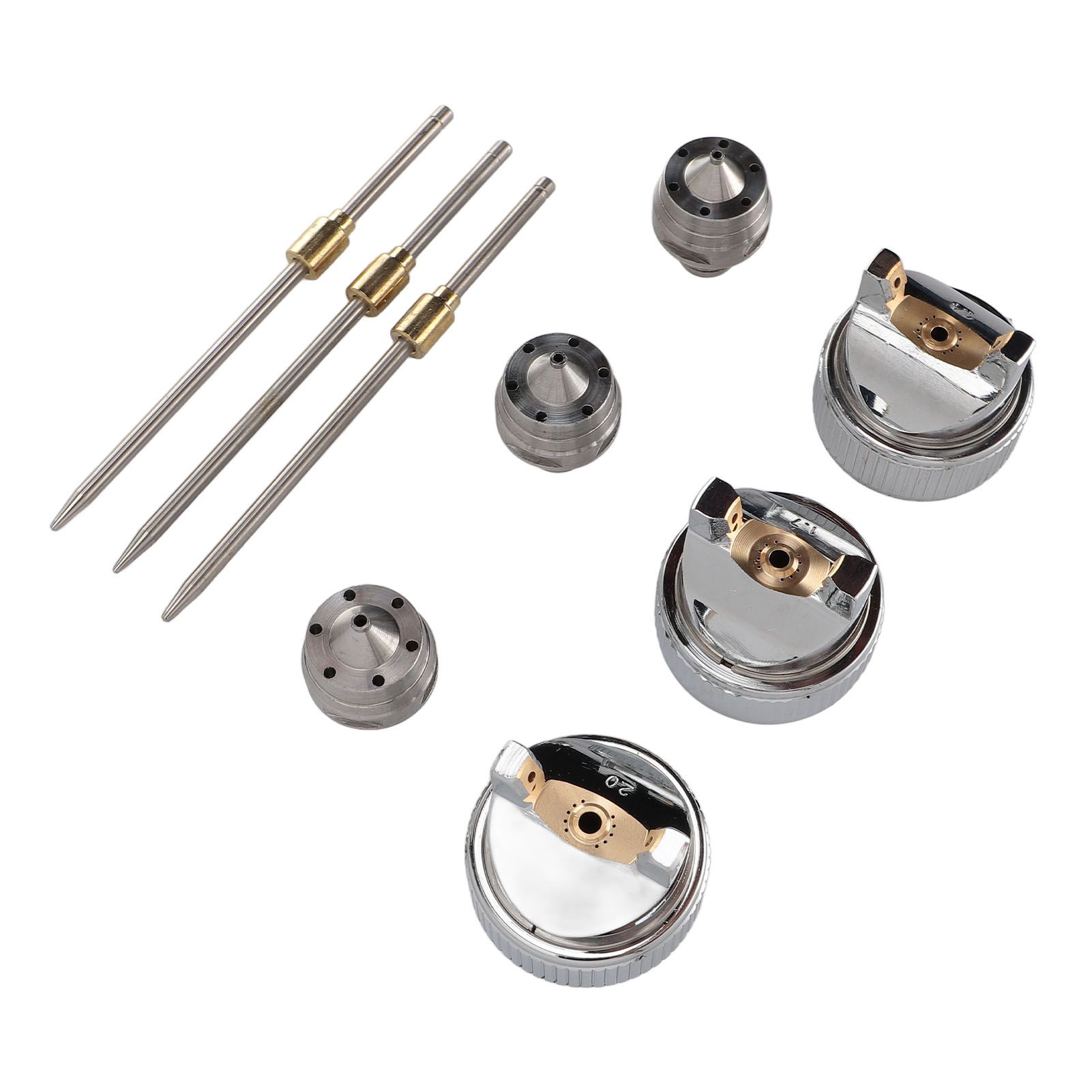 3 Sets Needle Fluid Nozzle Air Cap Kit H 827 1.4 1.7 2.0mm Stable Performance view 4