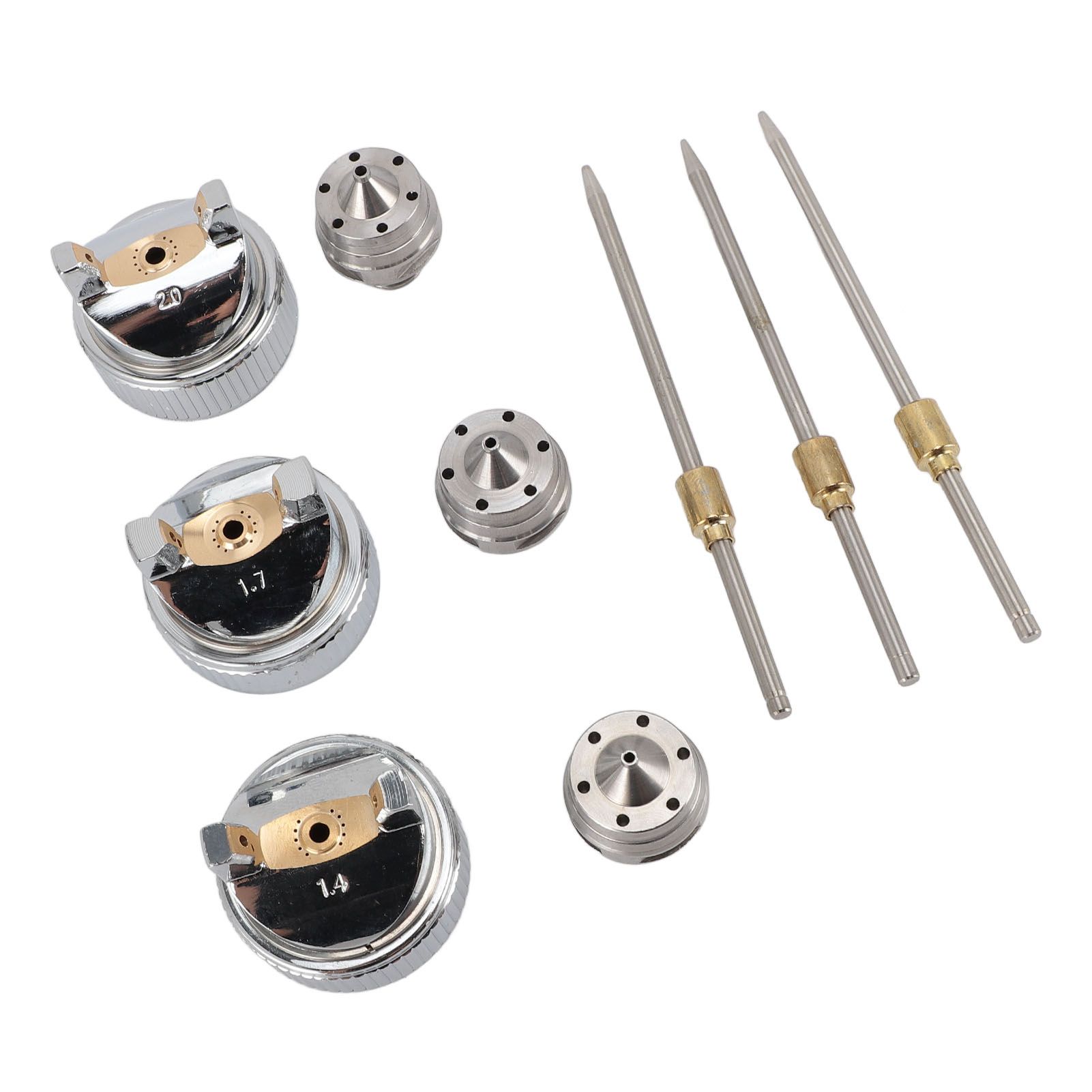 3 Sets Needle Fluid Nozzle Air Cap Kit H 827 1.4 1.7 2.0mm Stable Performance view 6