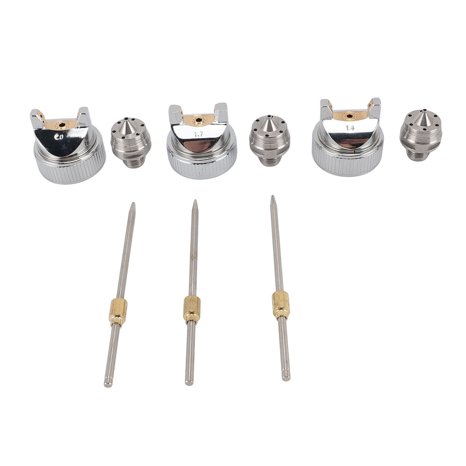 3 Sets Needle Fluid Nozzle Air Cap Kit H 827 1.4 1.7 2.0mm Stable Performance view 8