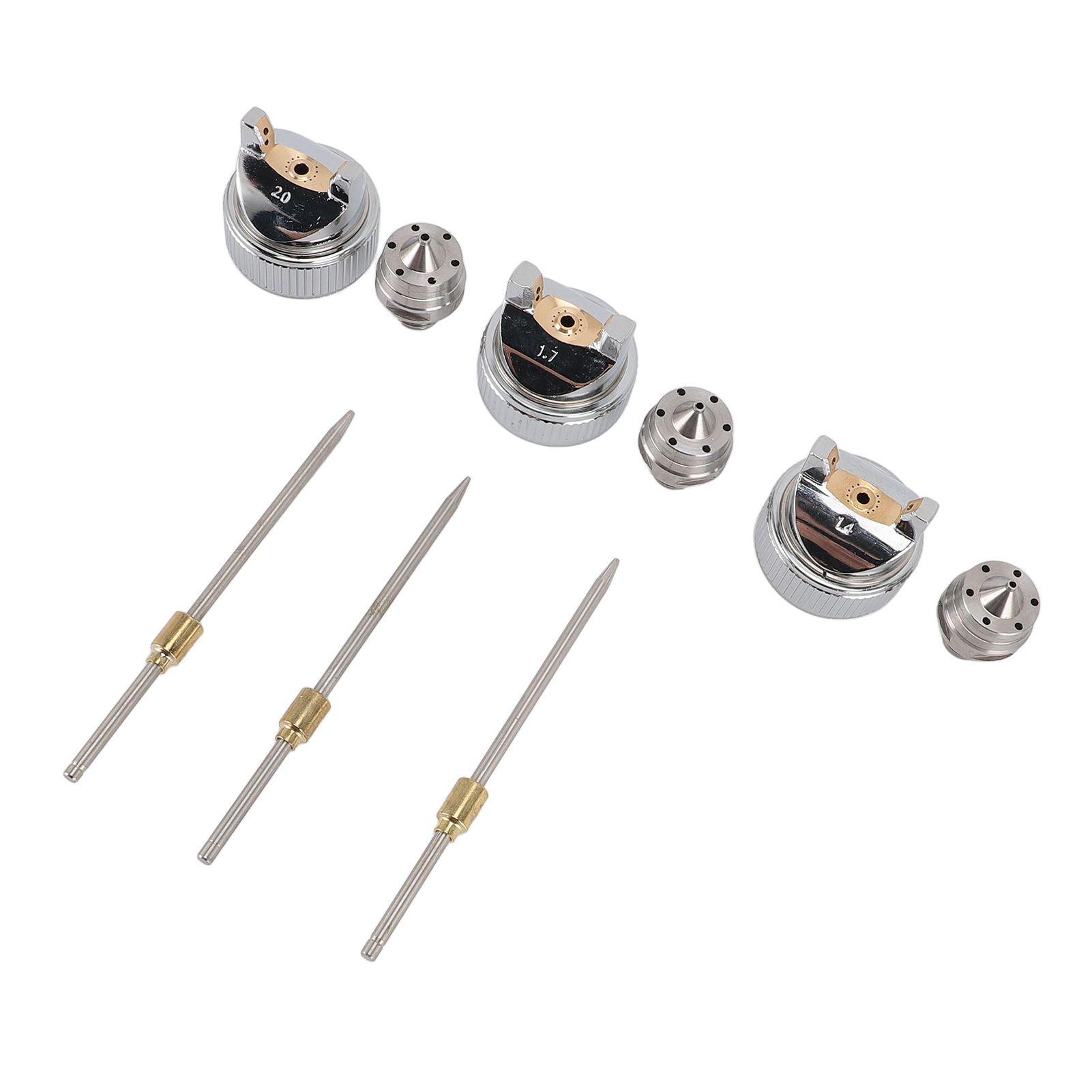 3 Sets Needle Fluid Nozzle Air Cap Kit H 827 1.4 1.7 2.0mm Stable Performance view 10