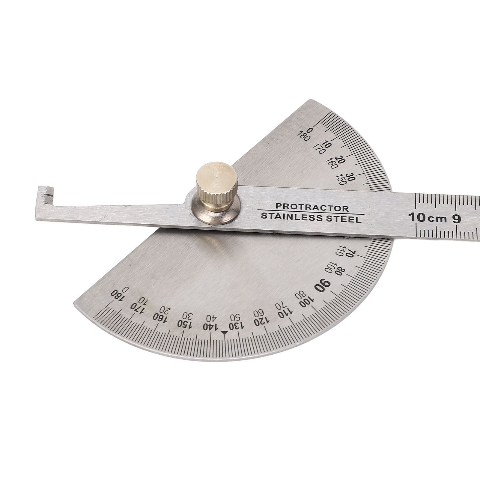 Angle Protractor Stainless Steel Portable Adjustable 0 to 180 Degree Angle view 2