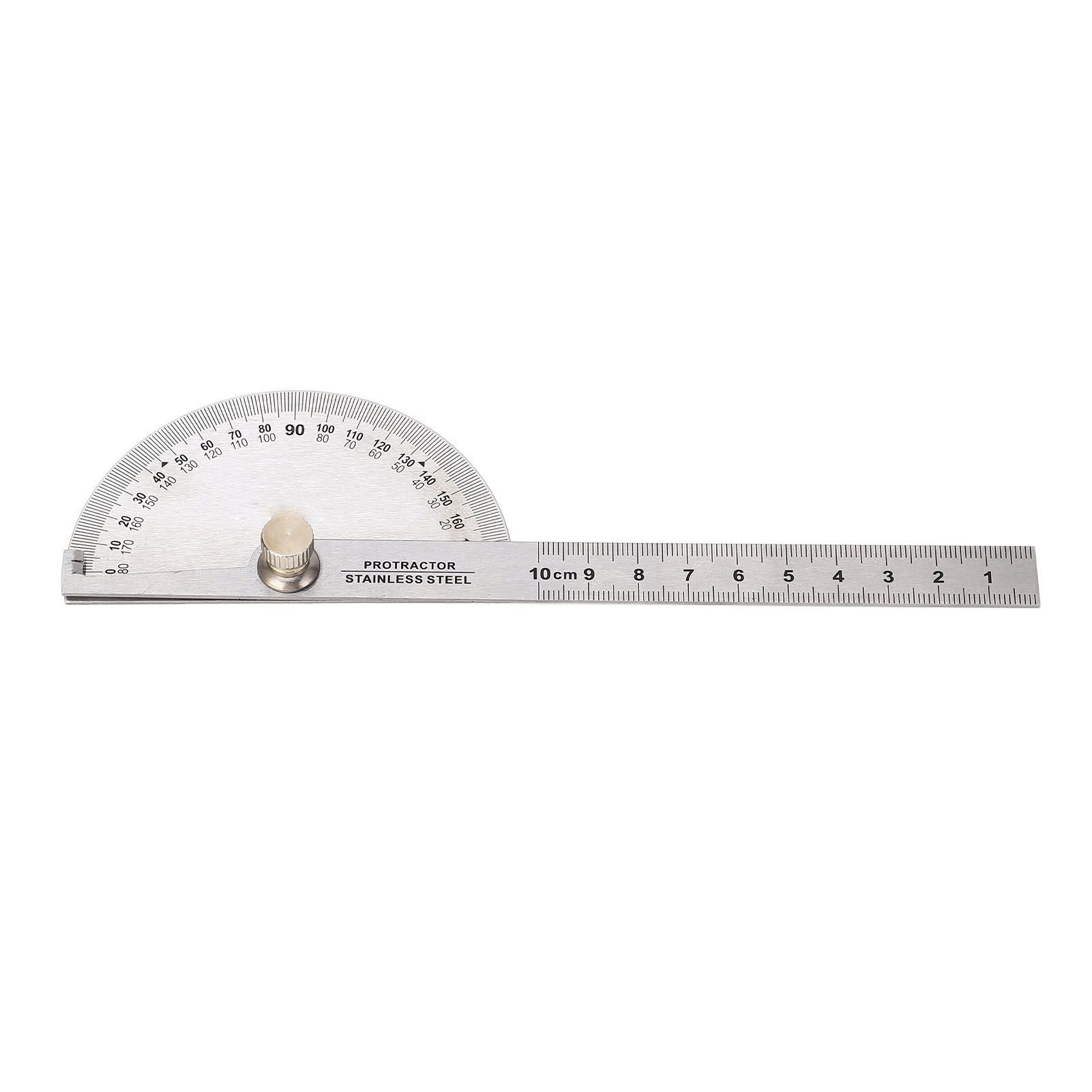 Angle Protractor Stainless Steel Portable Adjustable 0 to 180 Degree Angle view 3