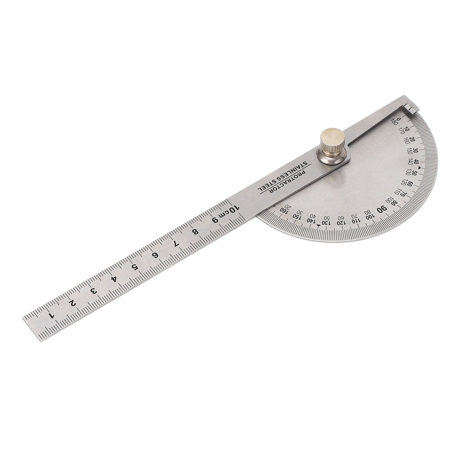 Angle Protractor Stainless Steel Portable Adjustable 0 to 180 Degree Angle view 4