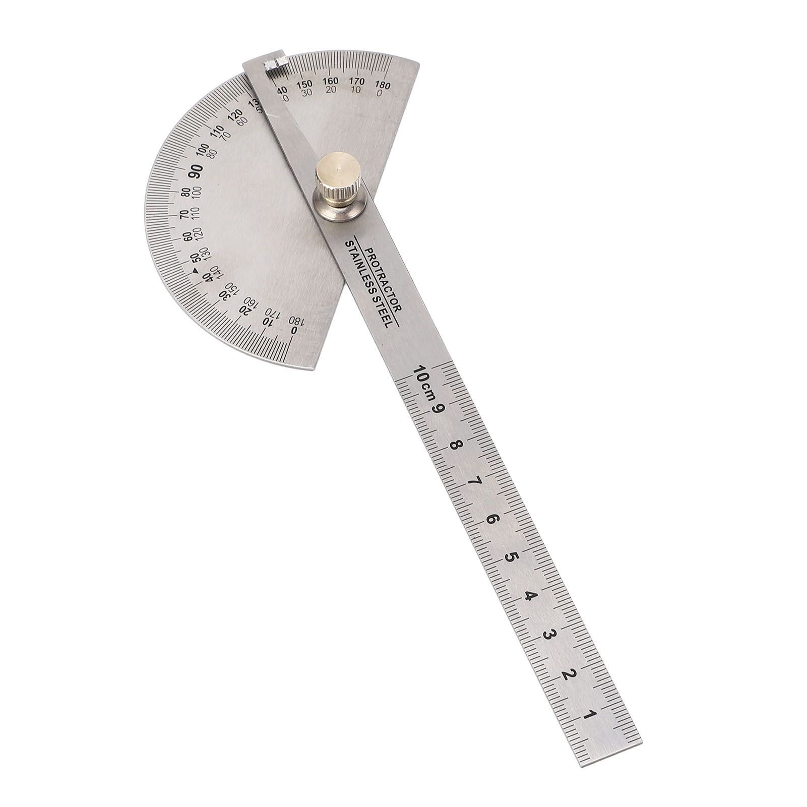 Angle Protractor Stainless Steel Portable Adjustable 0 to 180 Degree Angle view 5