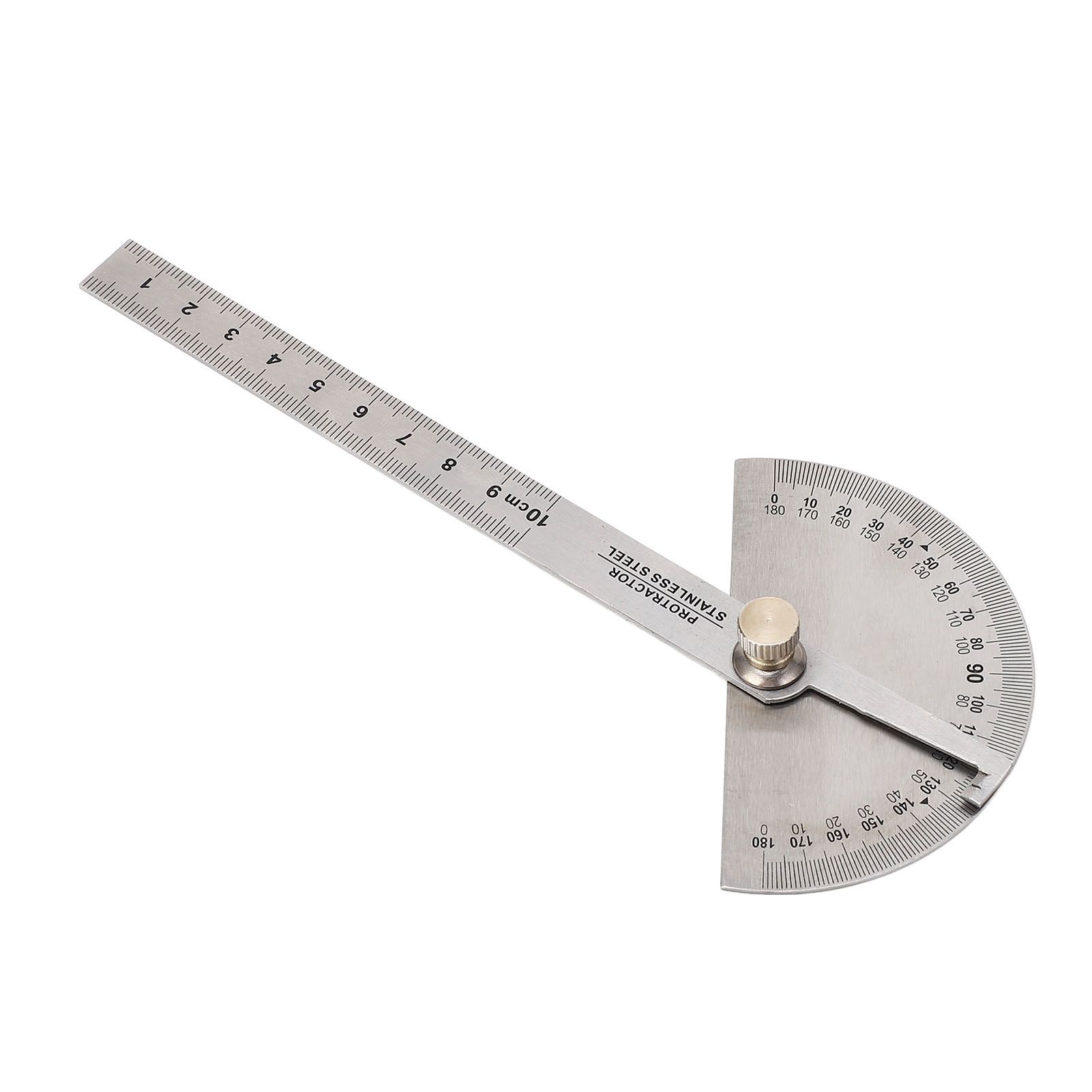 Angle Protractor Stainless Steel Portable Adjustable 0 to 180 Degree Angle view 6