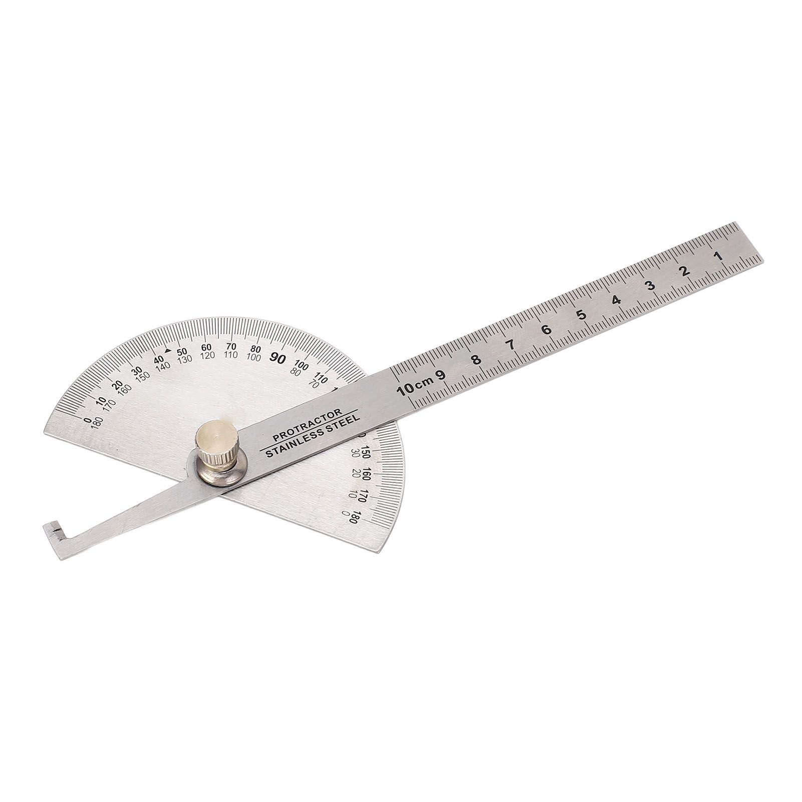 Angle Protractor Stainless Steel Portable Adjustable 0 to 180 Degree Angle view 7