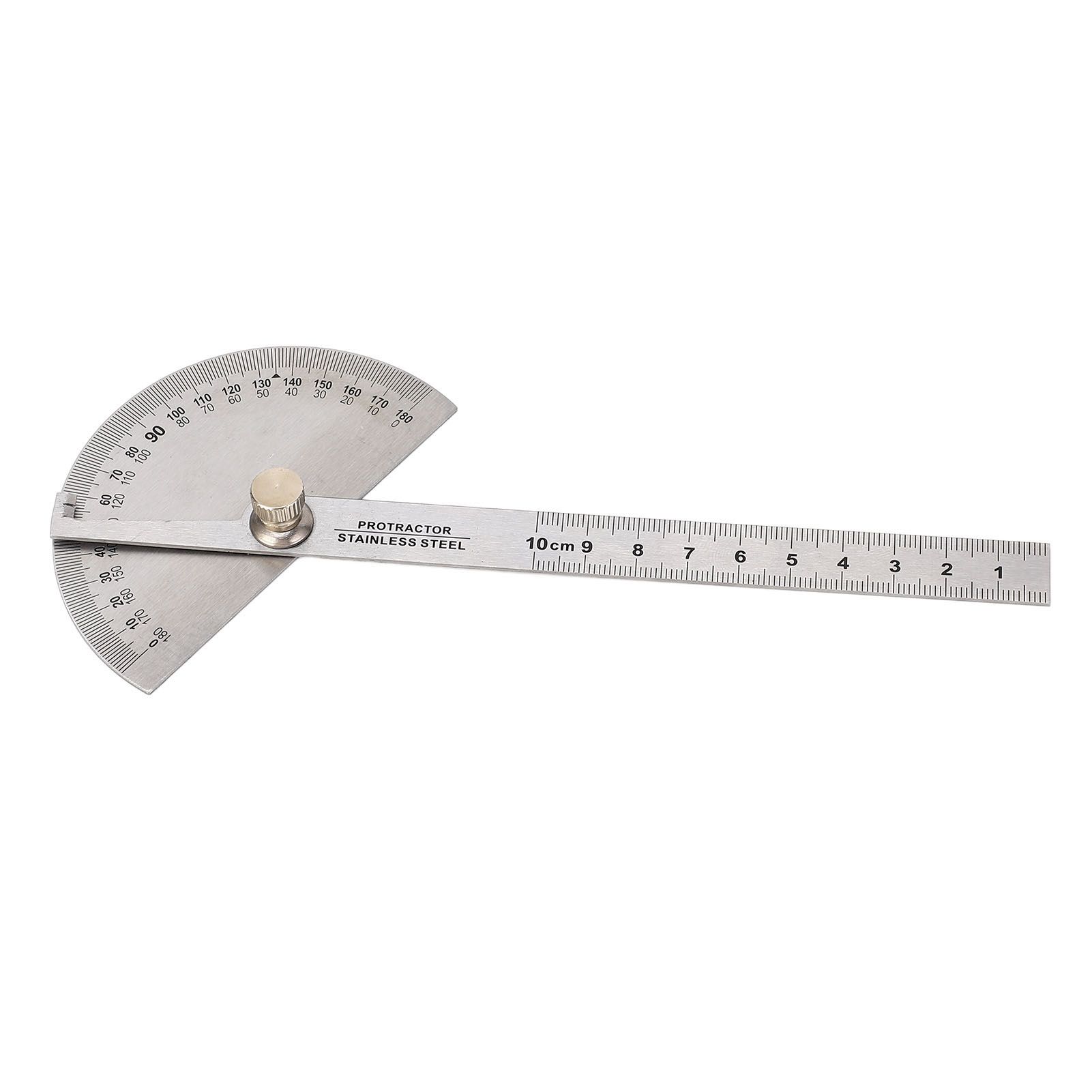 Angle Protractor Stainless Steel Portable Adjustable 0 to 180 Degree Angle view 9